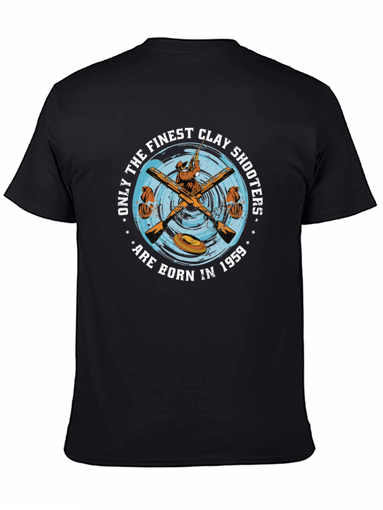 Finest Clay Shooters Born 1959 Black T-Shirt