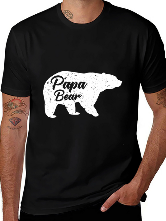 Papa Bear T-Shirt - Distressed Bear Graphic Tee
