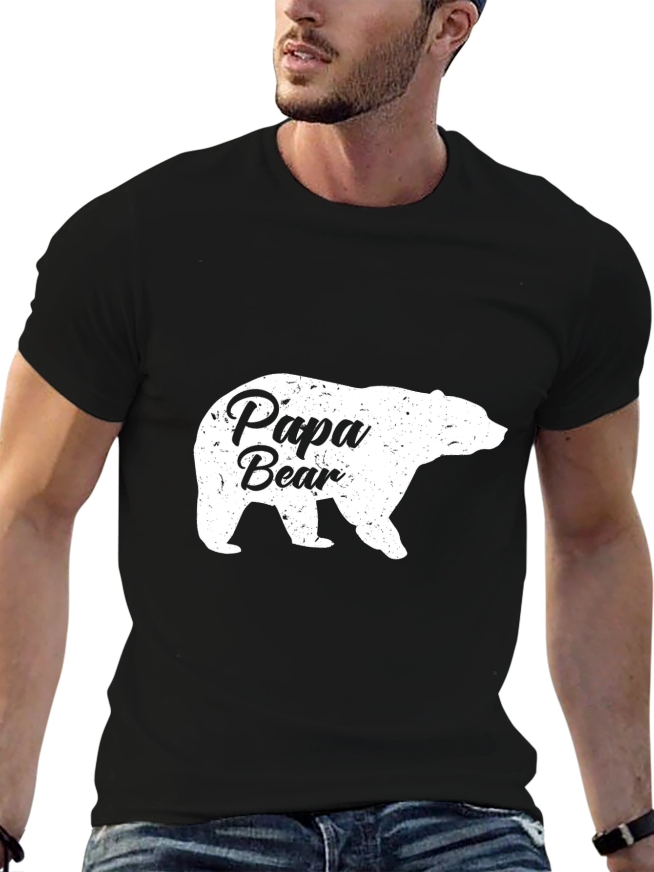 Papa Bear T-Shirt - Distressed Bear Graphic Tee