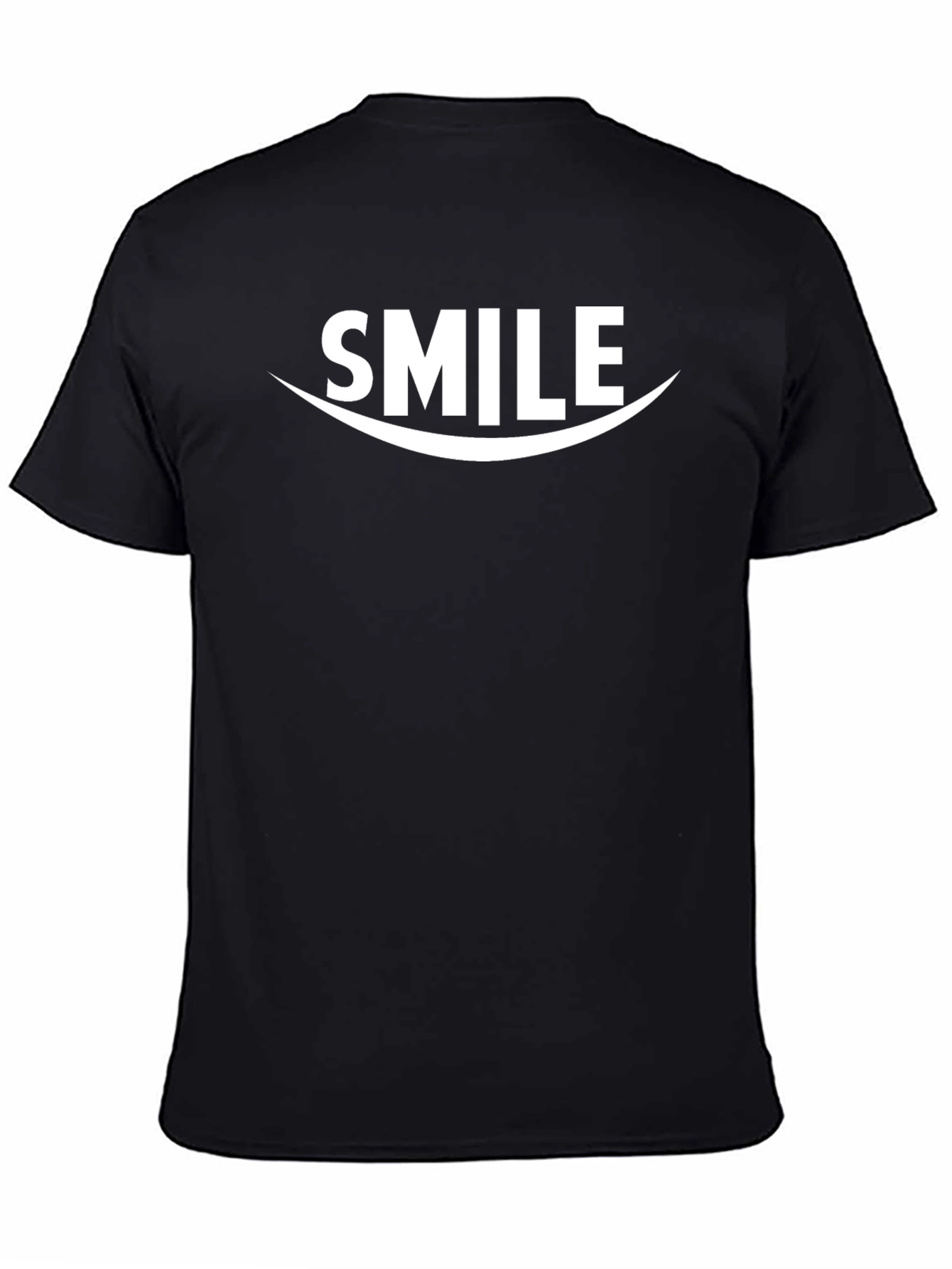 Smile Graphic Tee - Black Casual T-Shirt