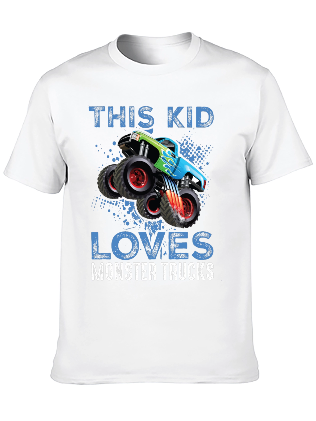 This Kid Loves Monster Trucks Black T-Shirt