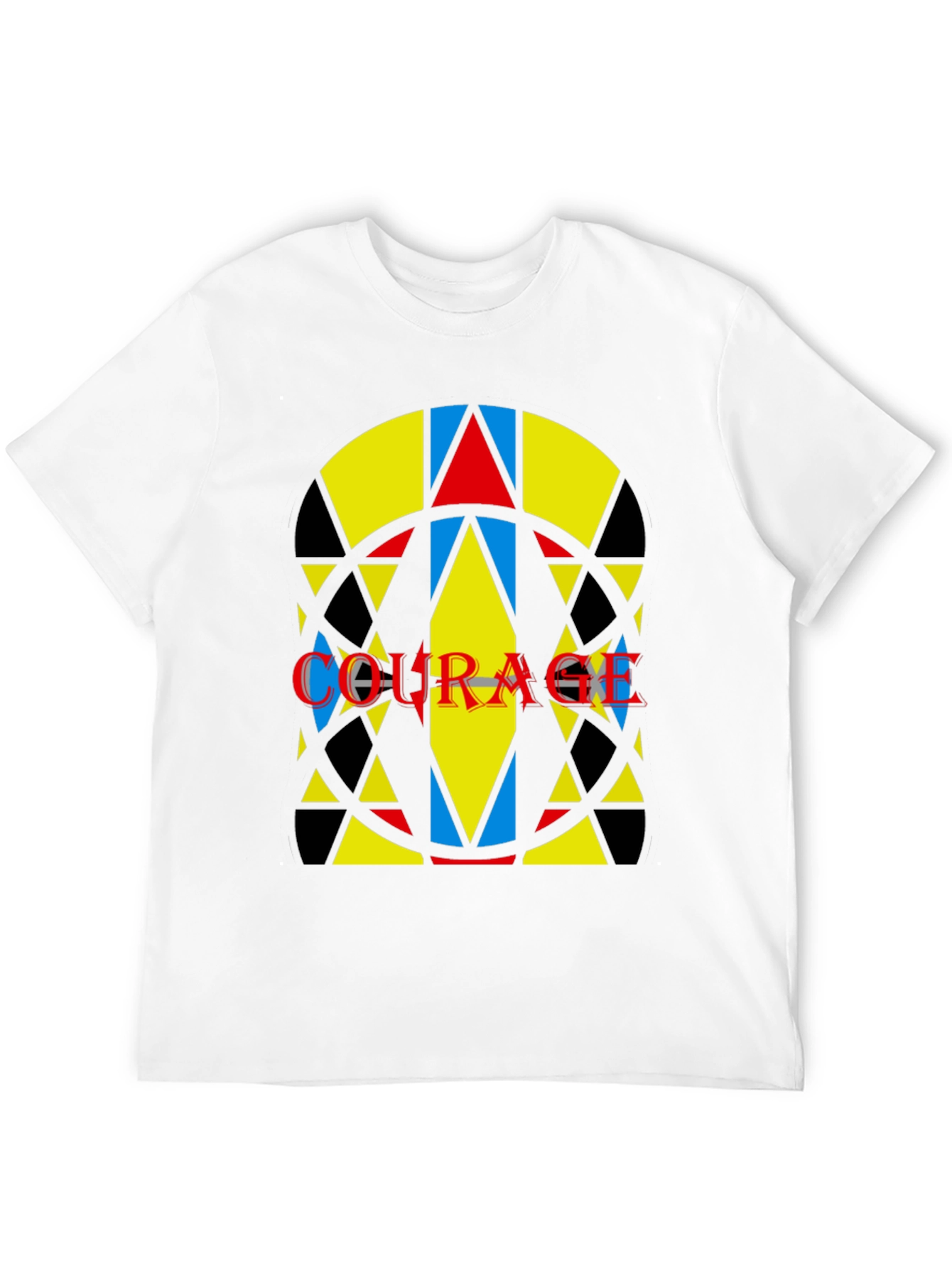 Courage Graphic Tee - Abstract Geometric Design