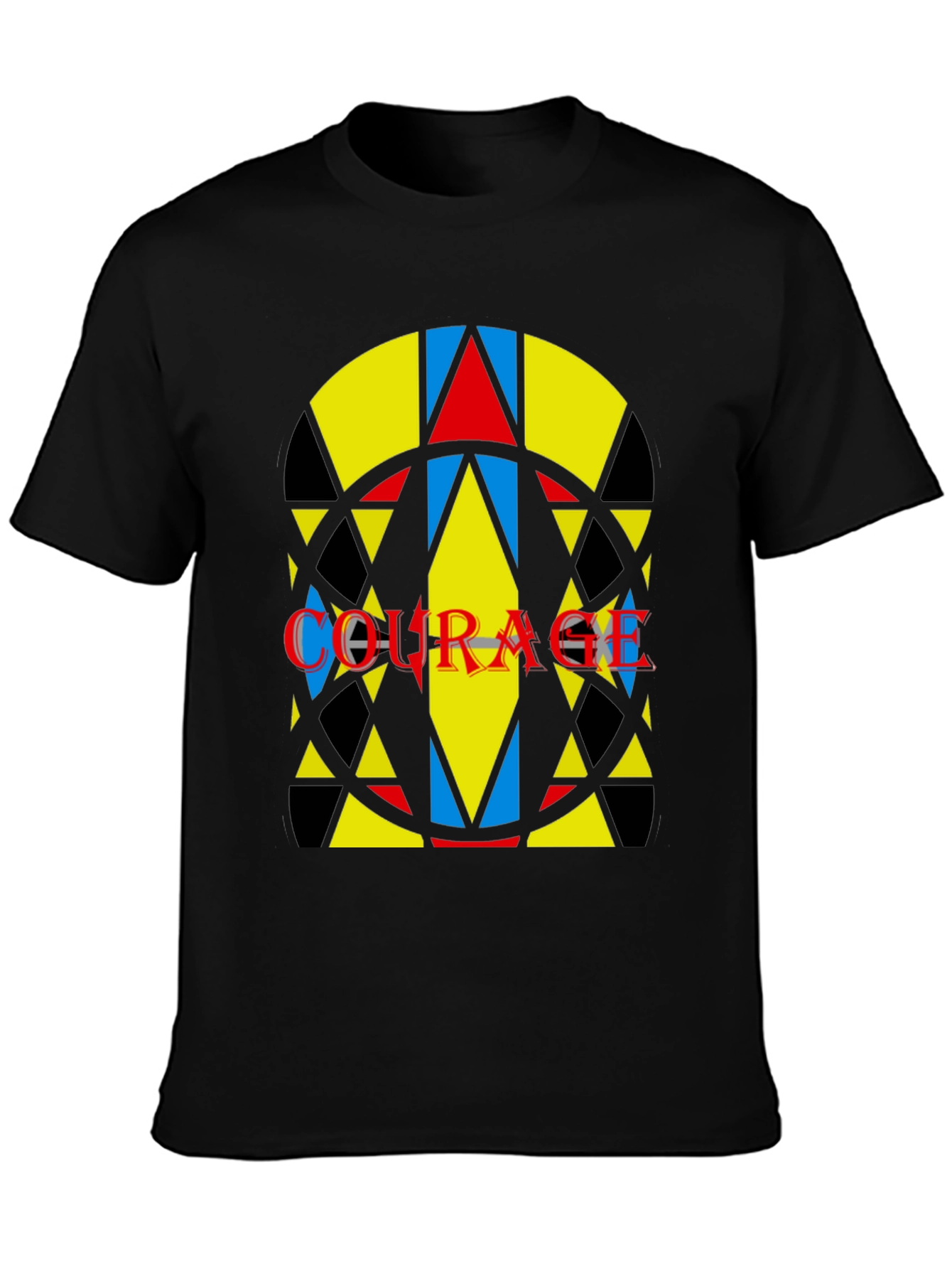 Courage Graphic Tee - Abstract Geometric Design