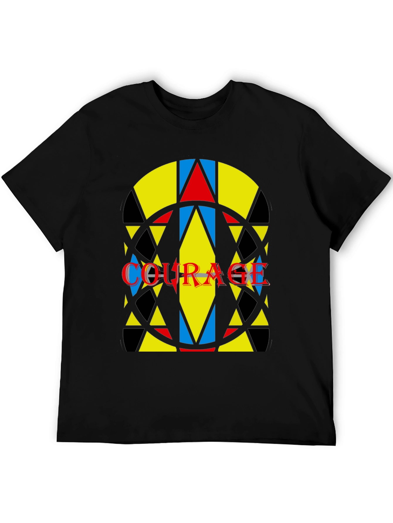 Courage Graphic Tee - Abstract Geometric Design