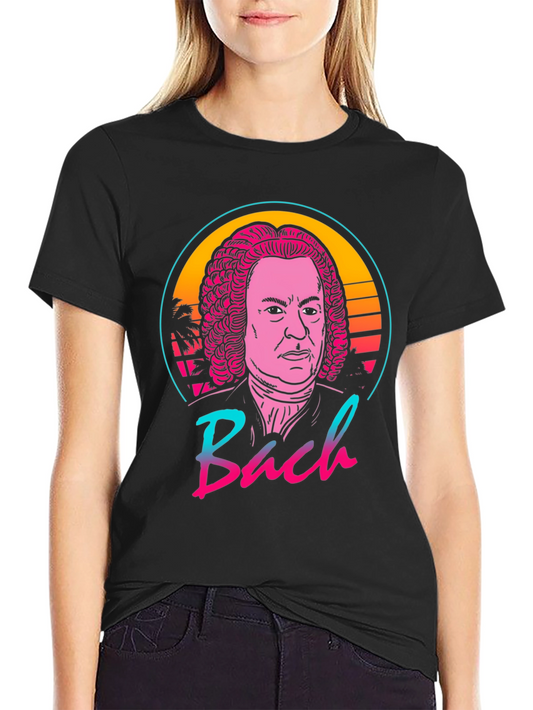 Retro Bach T-Shirt - Vintage Synthwave Style