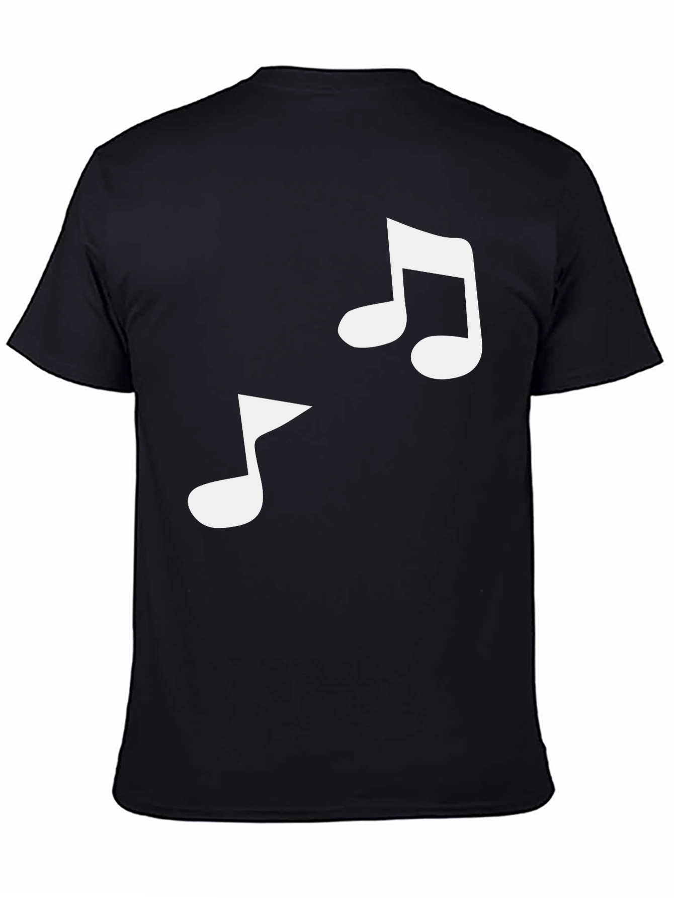 Music Note Graphic Black T-Shirt