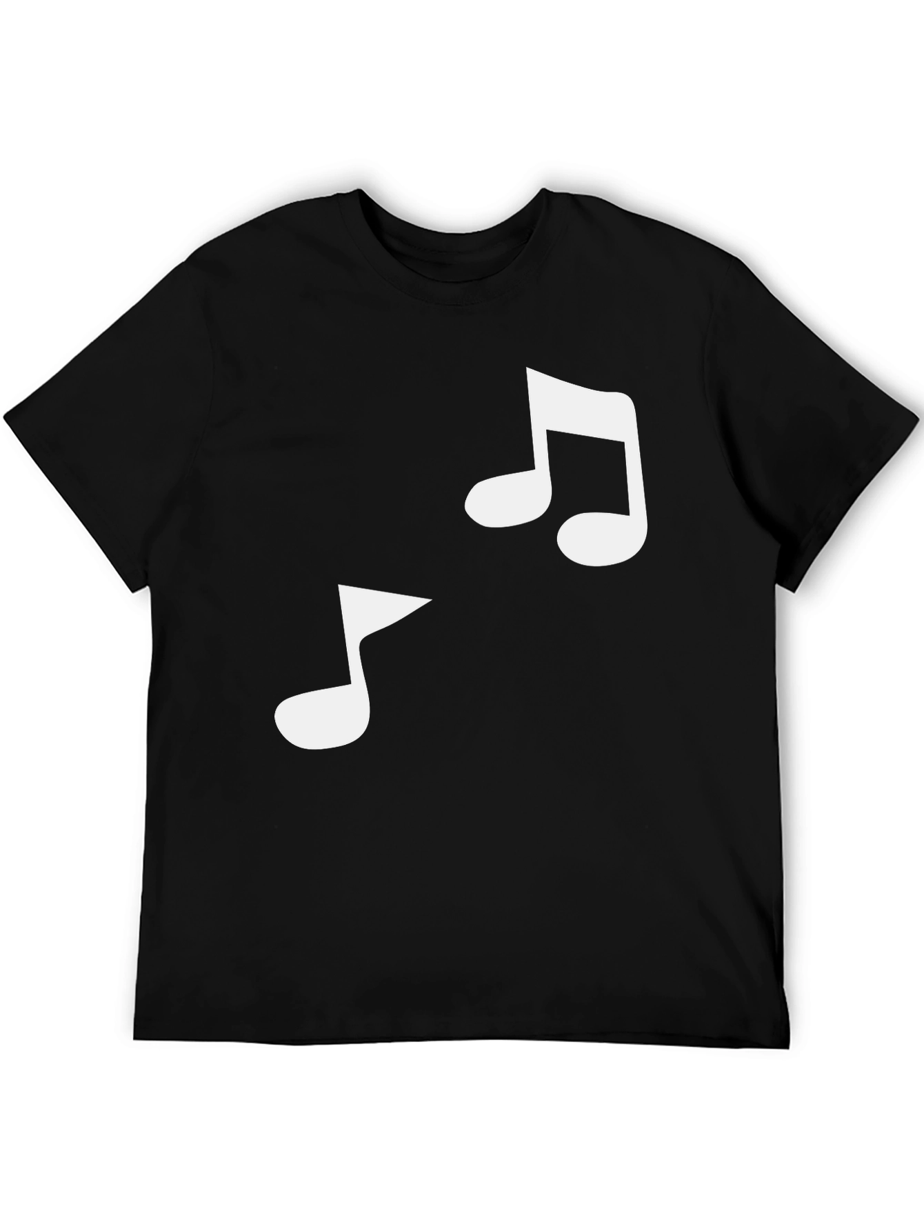 Music Note Graphic Black T-Shirt