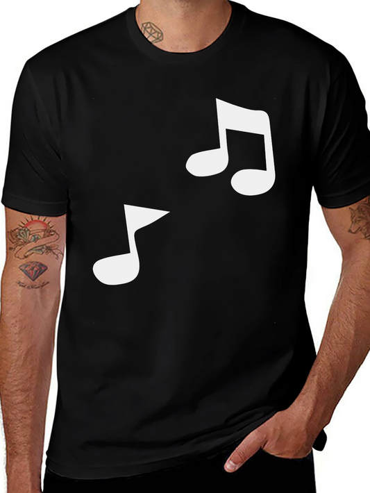 Music Note Graphic Black T-Shirt