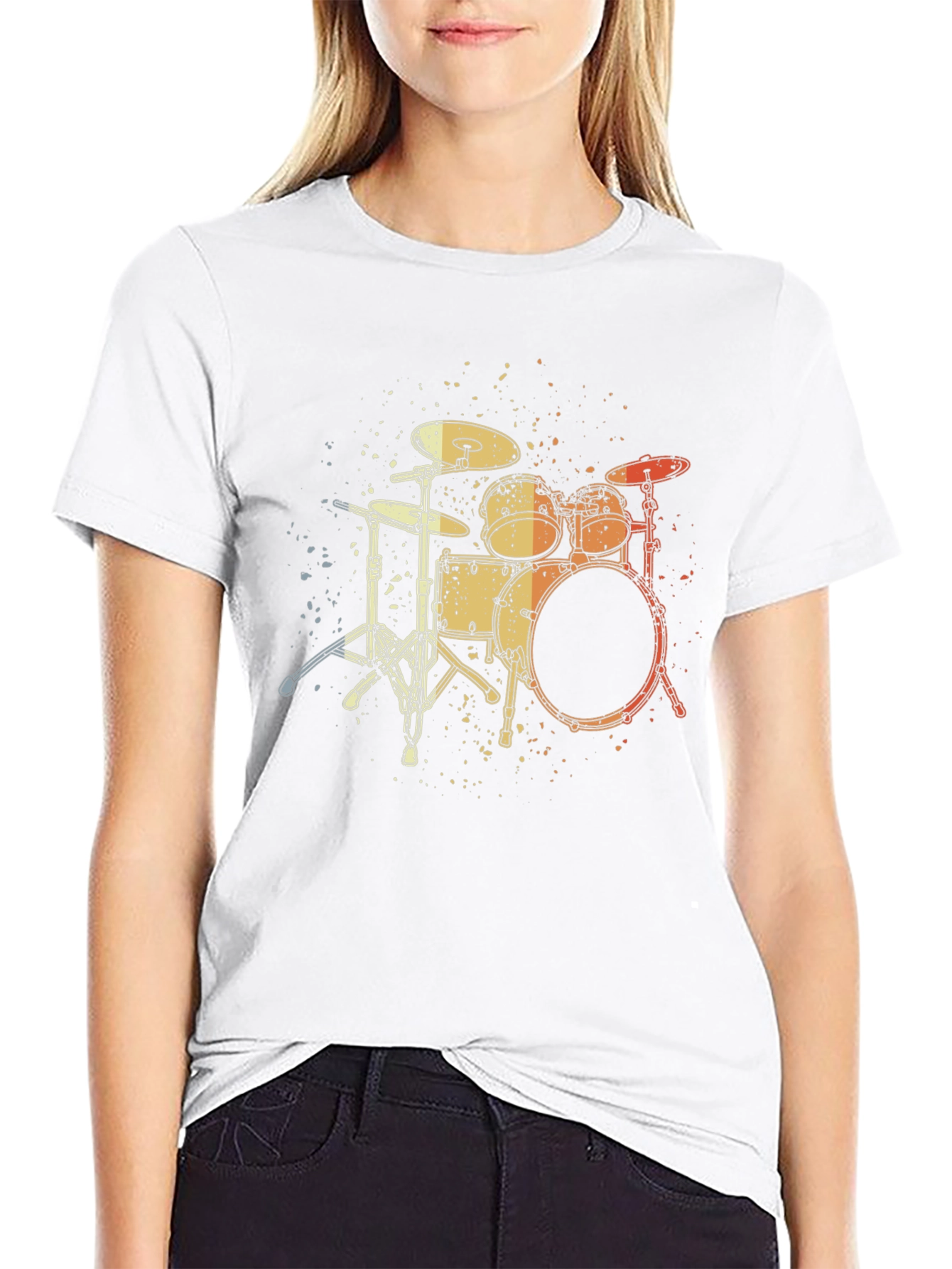 Drum Set Graphic Tee - Musician Style