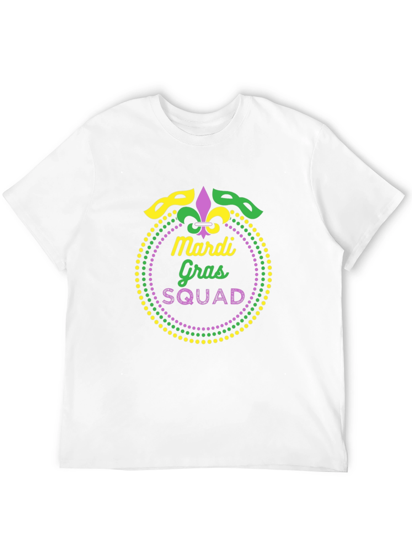 Mardi Gras Squad Graphic Tee - Black