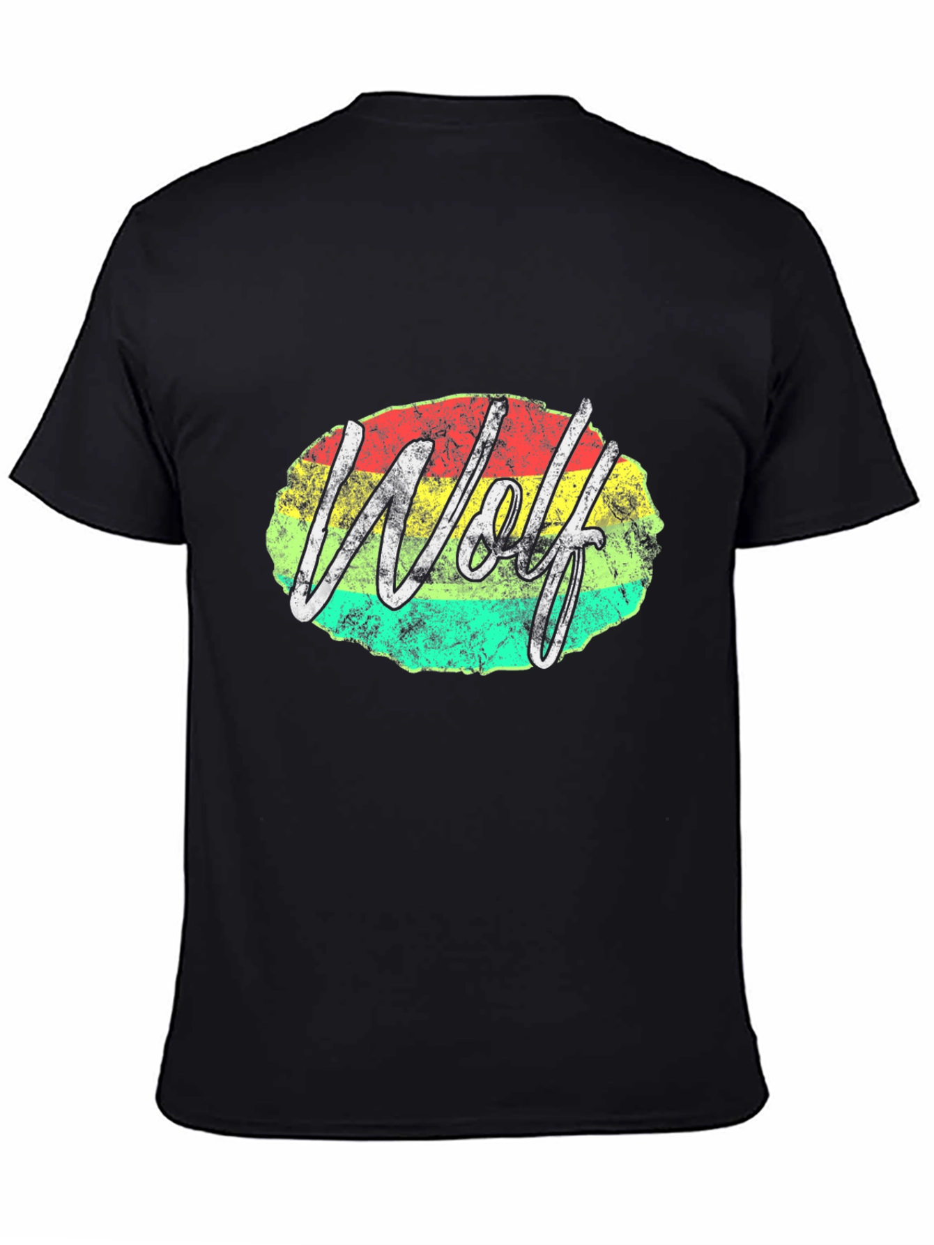 Wolf Rasta Graphic Tee - Mens Black T-Shirt