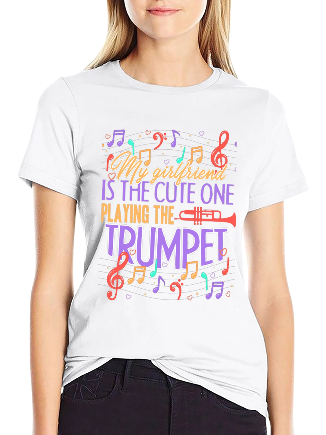 My Girlfriend Plays Trumpet Funny Music T-Shirt