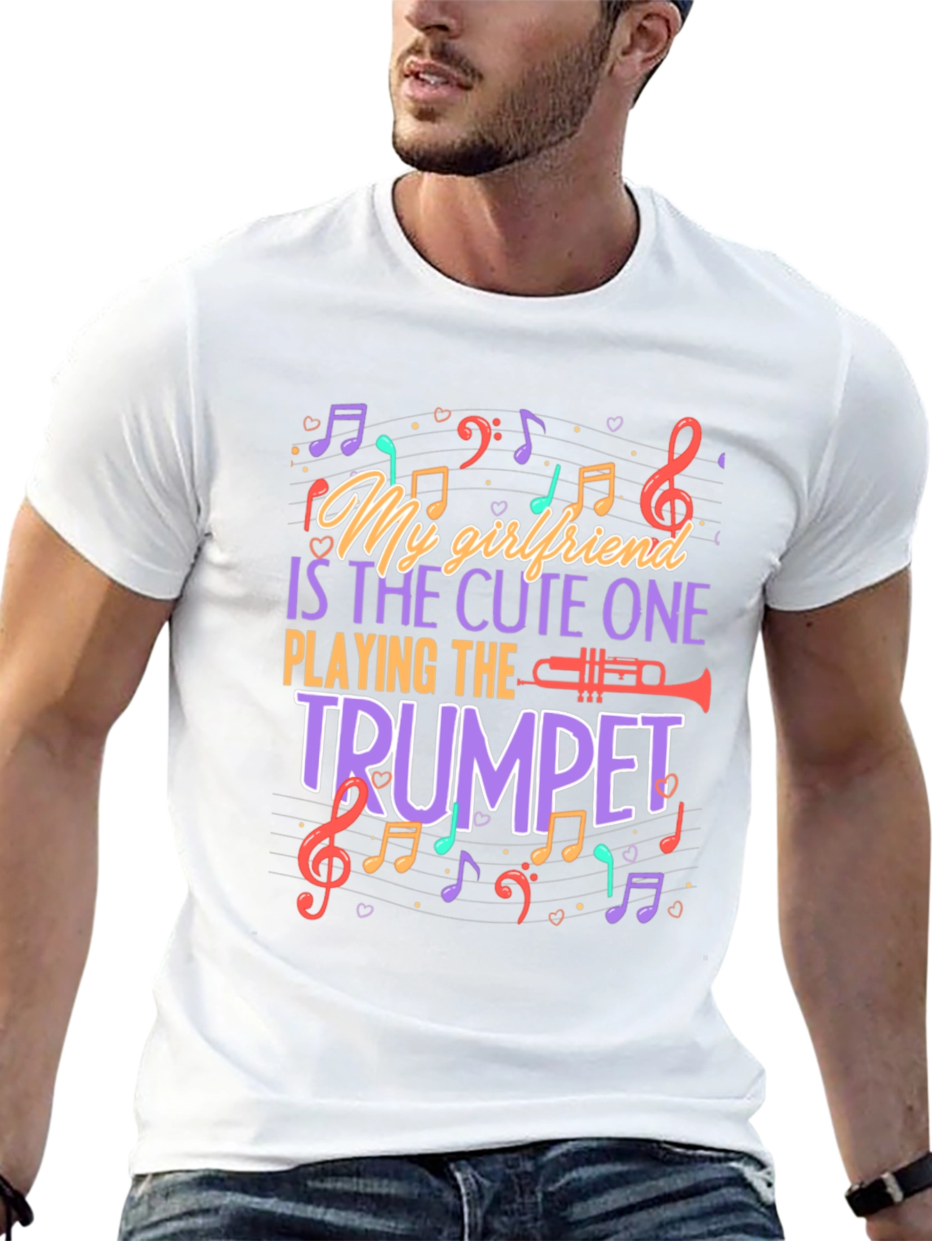 My Girlfriend Plays Trumpet Funny Music T-Shirt
