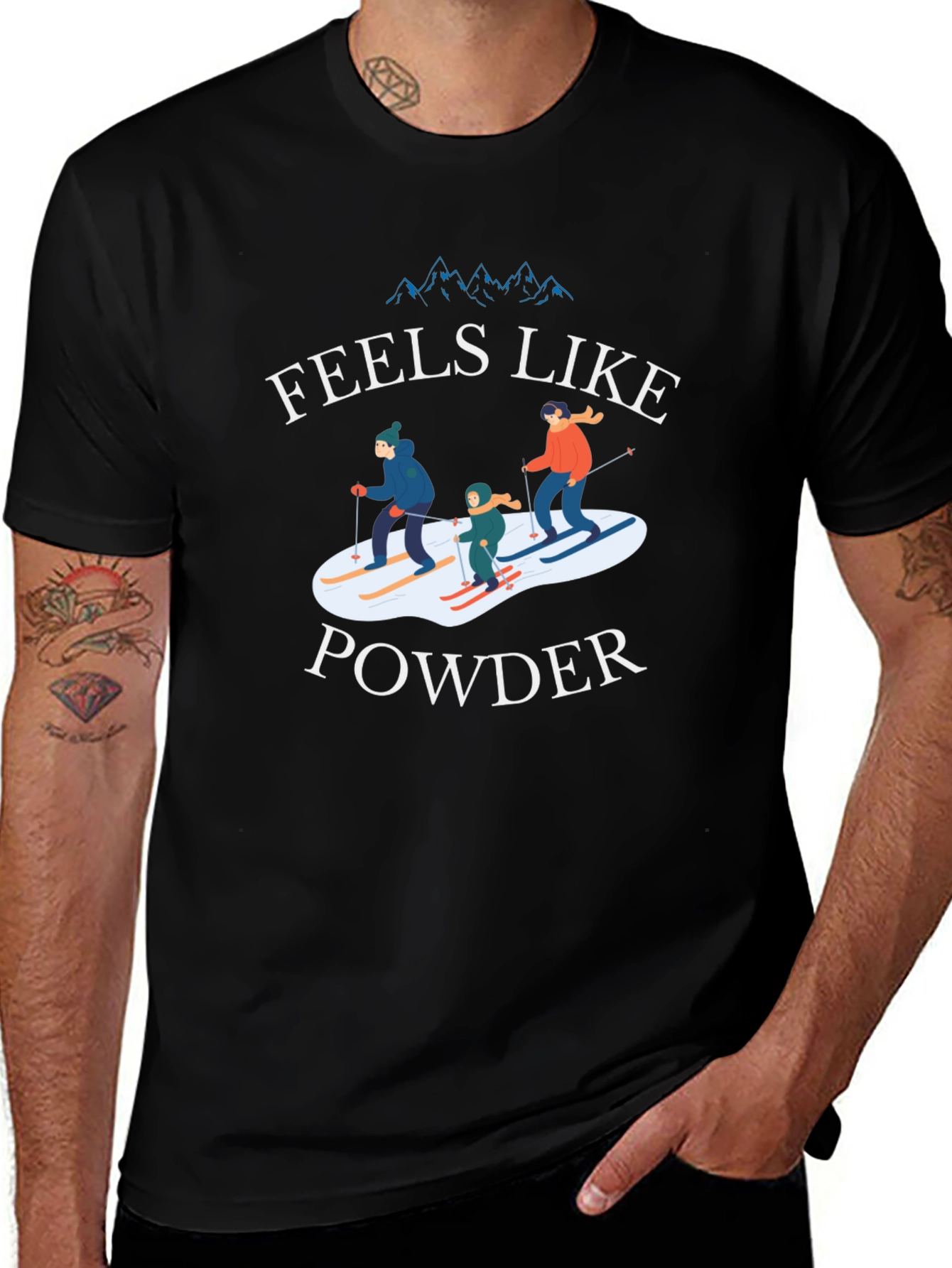 Feels Like Powder Skiing T-Shirt