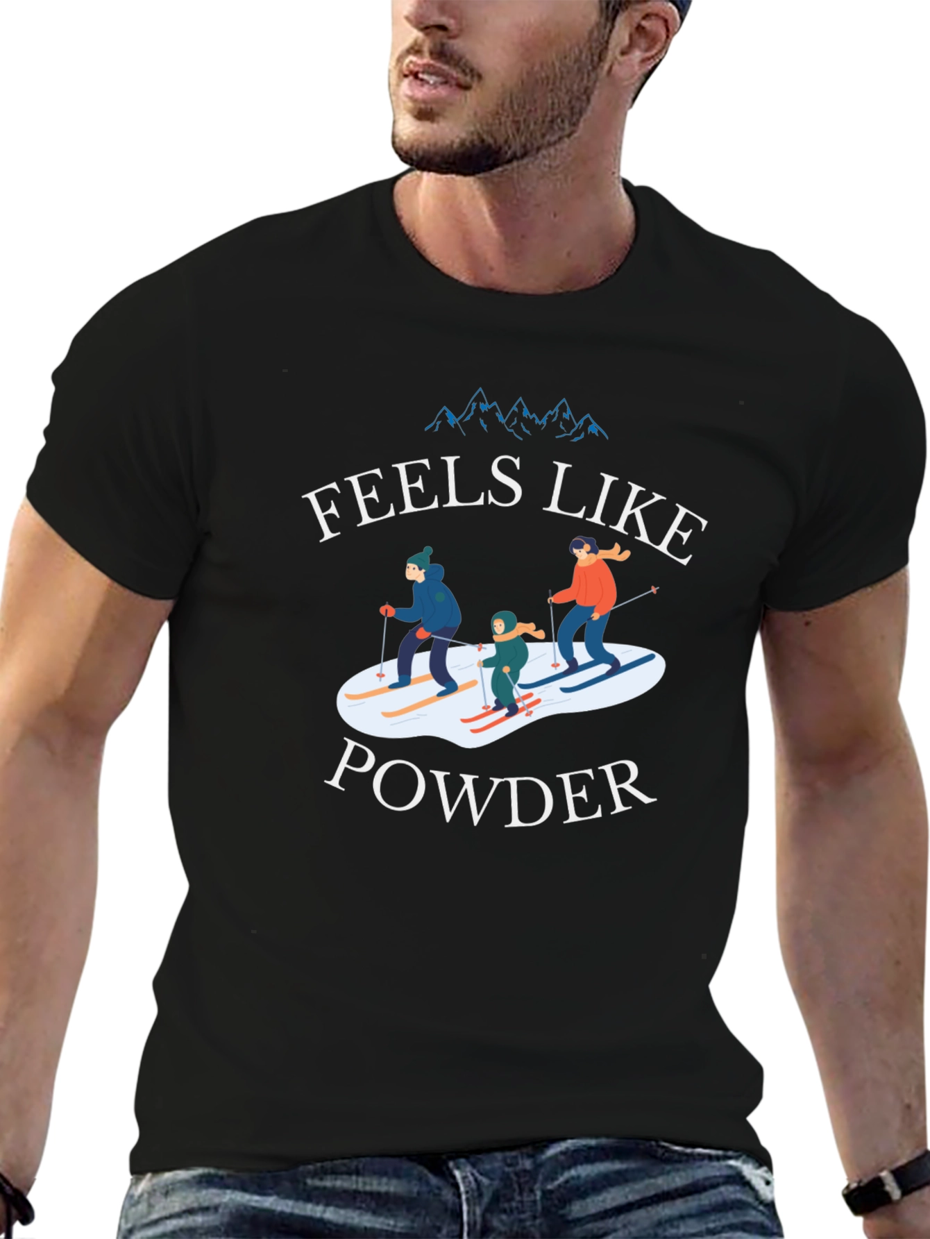 Feels Like Powder Skiing T-Shirt
