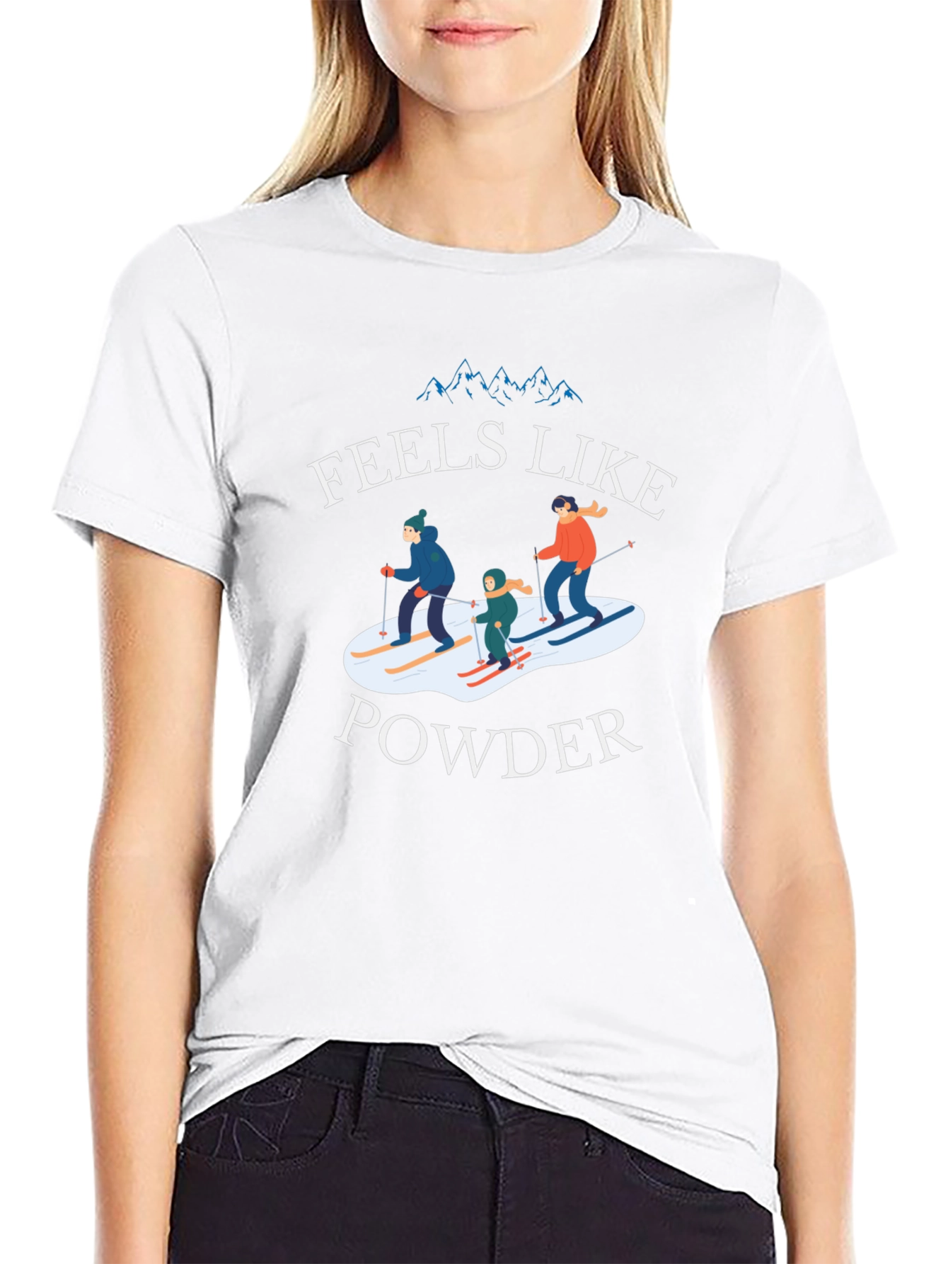 Feels Like Powder Skiing T-Shirt