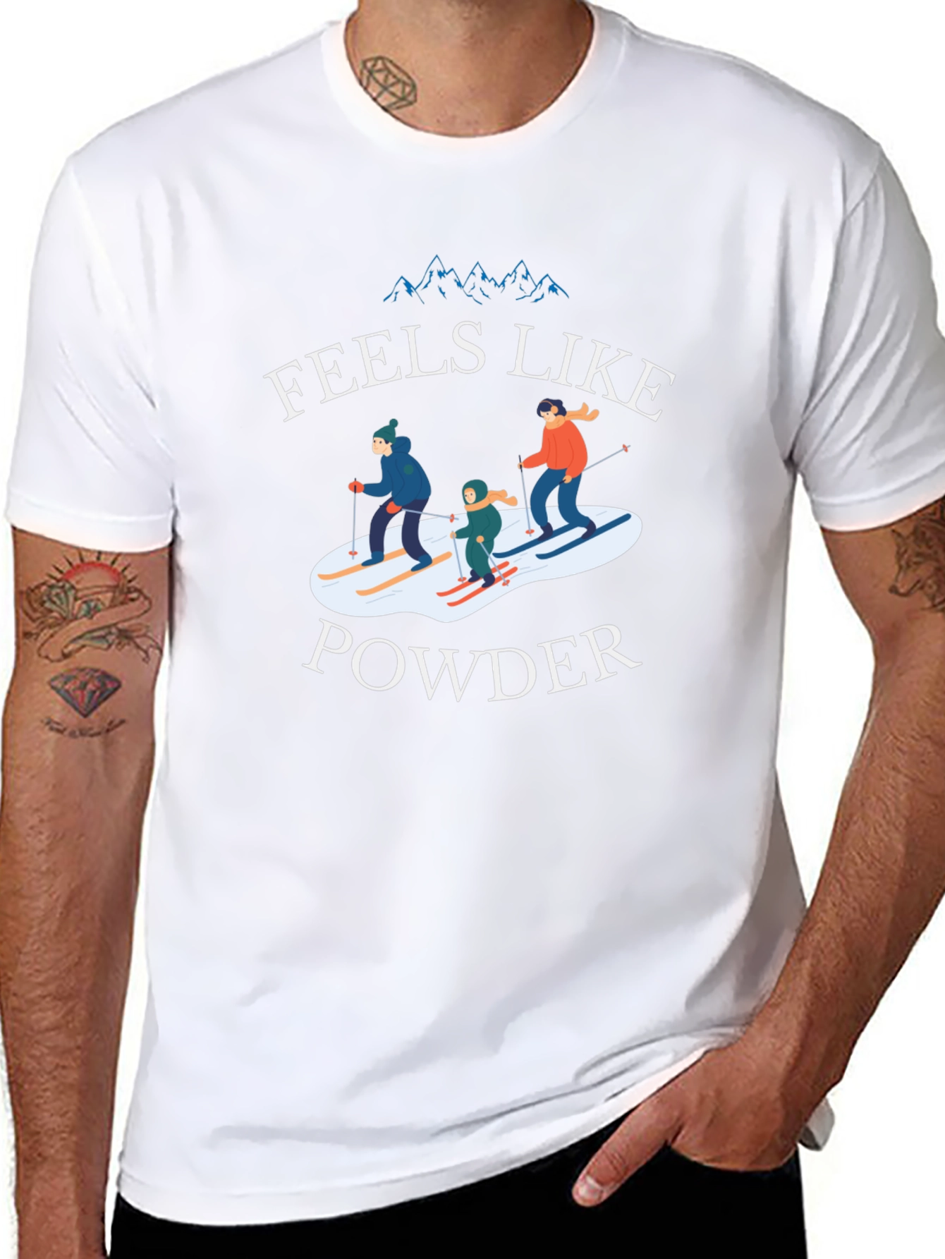 Feels Like Powder Skiing T-Shirt