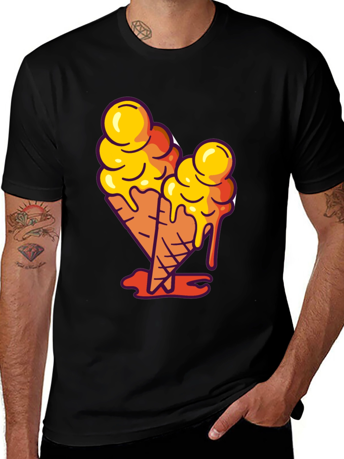 Ice Cream Cone Graphic Tee - Cool Casual Style
