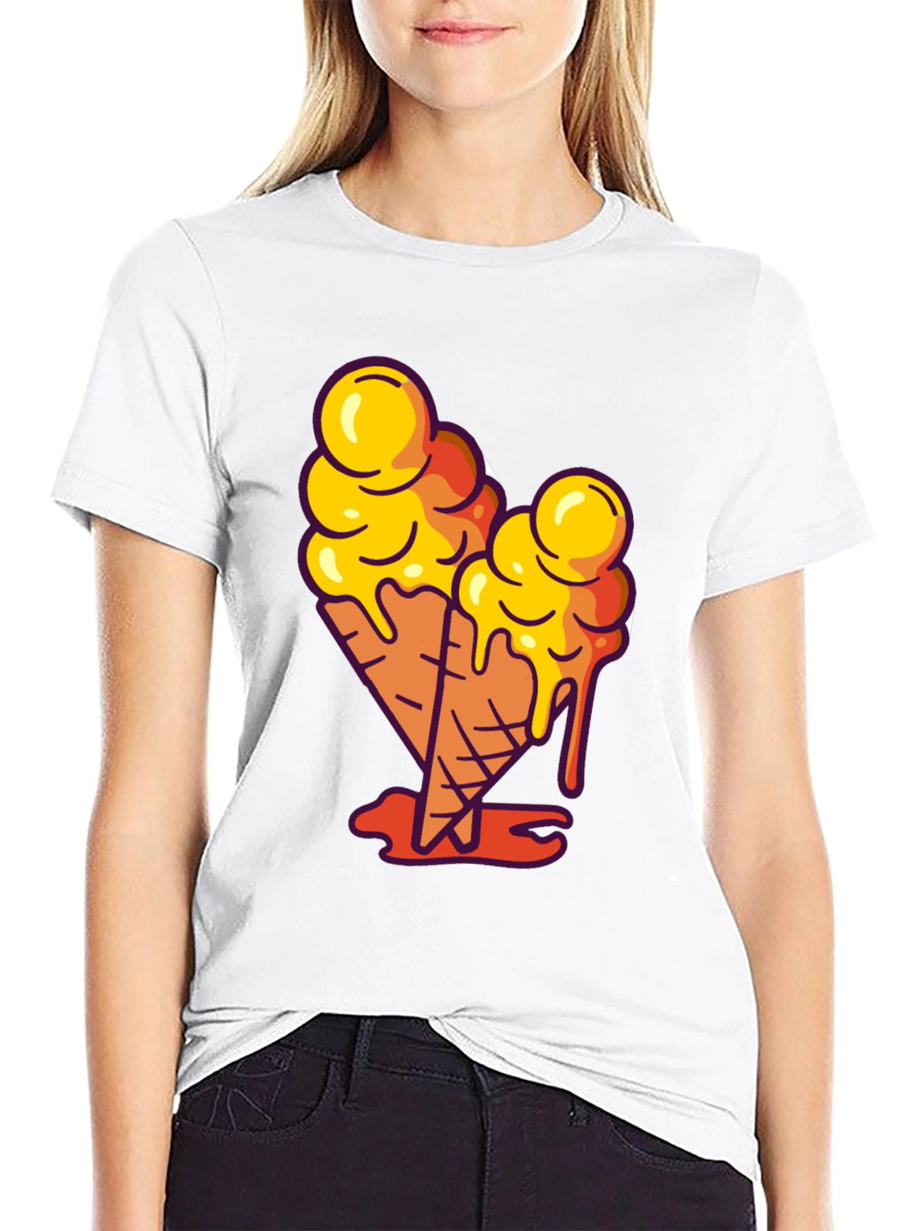 Ice Cream Cone Graphic Tee - Cool Casual Style