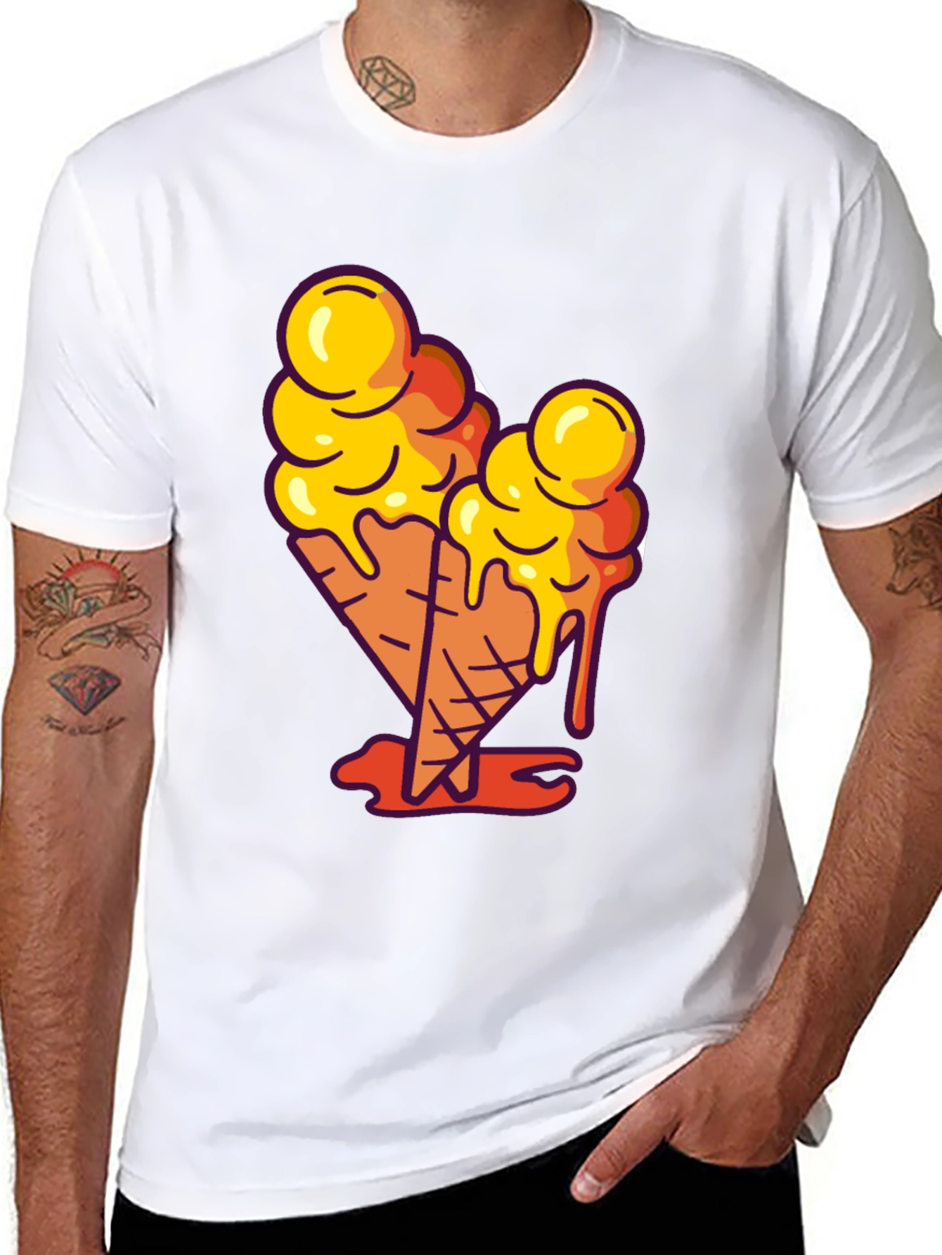 Ice Cream Cone Graphic Tee - Cool Casual Style
