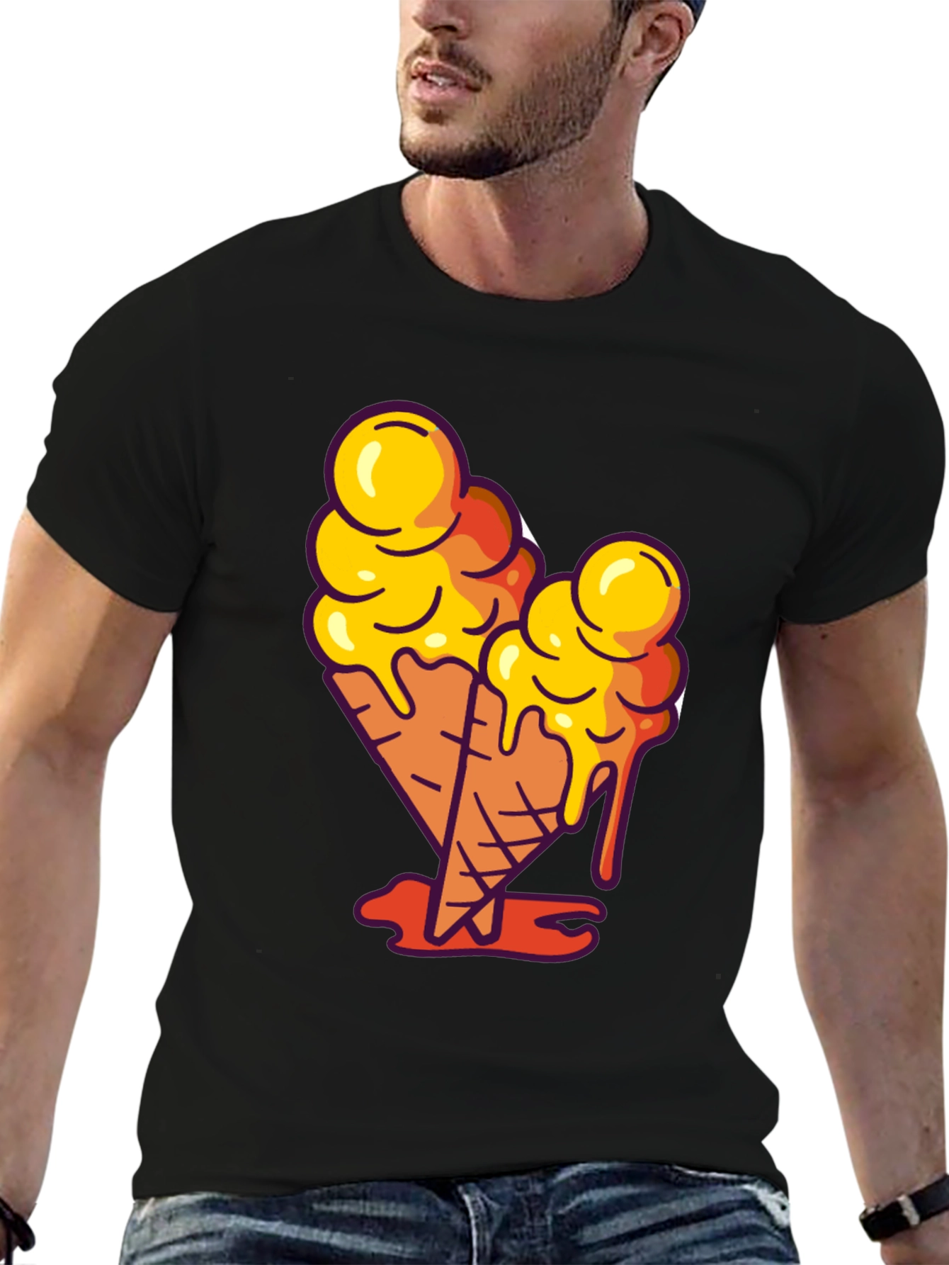 Ice Cream Cone Graphic Tee - Cool Casual Style