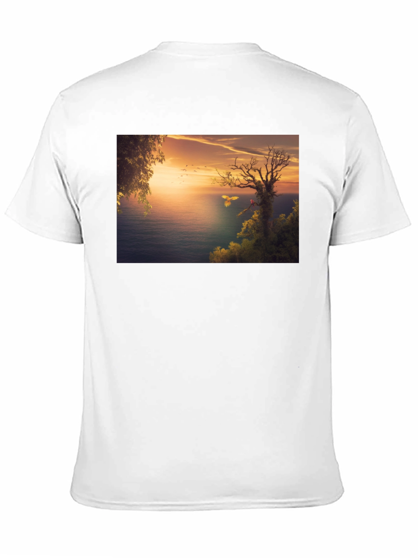 Sunset Seascape Graphic Tee - Black