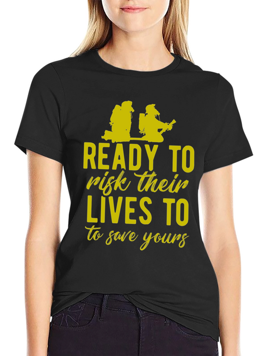 Firefighter Tribute Tee - Risk Their Lives To Save Yours