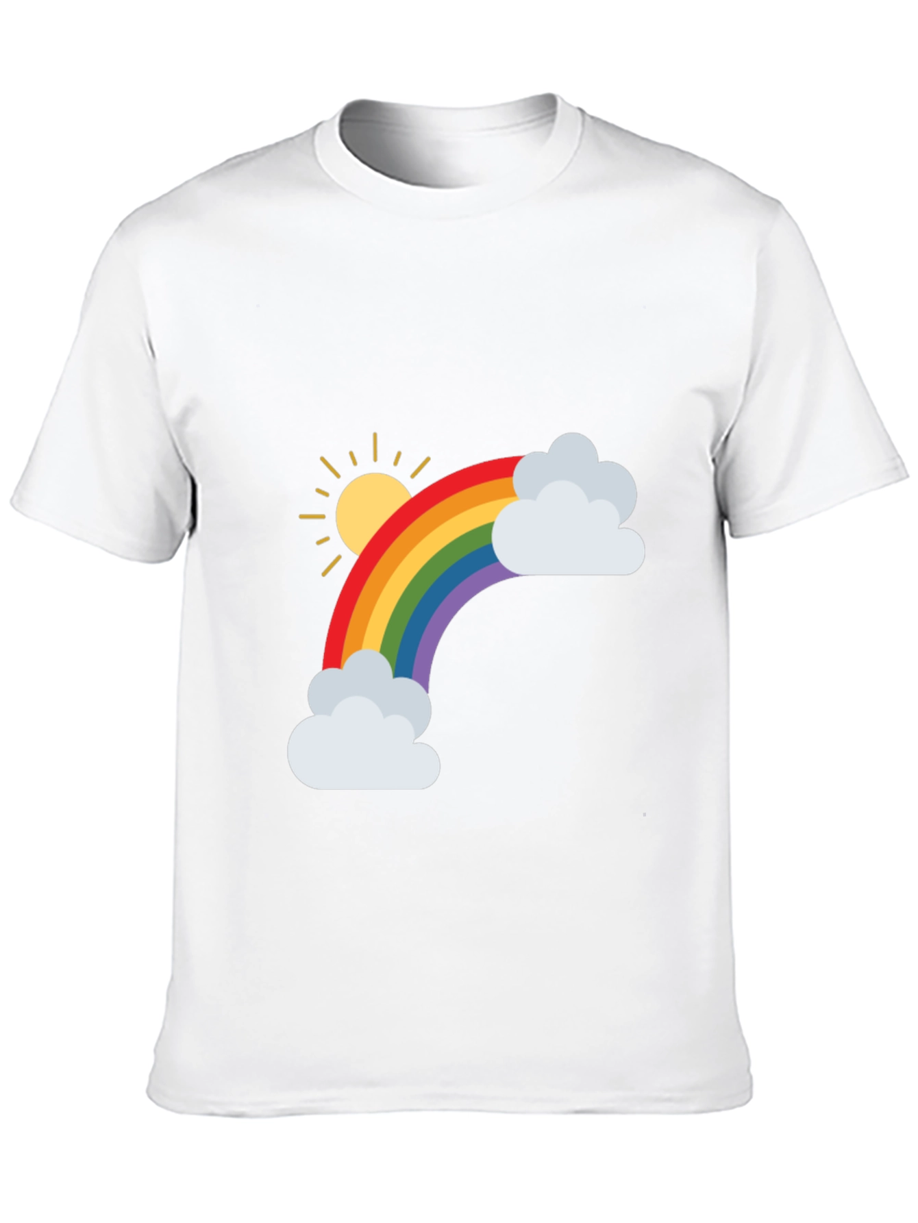 Rainbow Graphic Tee - Black Cotton Blend Shirt