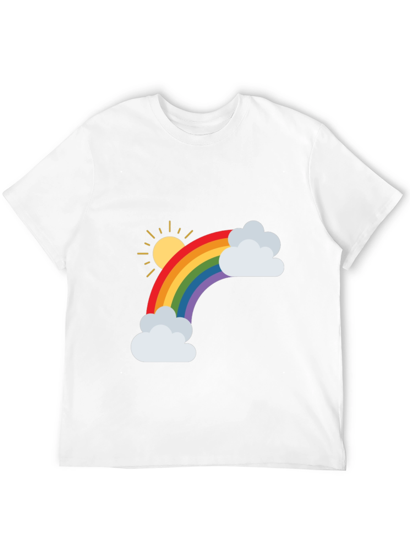 Rainbow Graphic Tee - Black Cotton Blend Shirt
