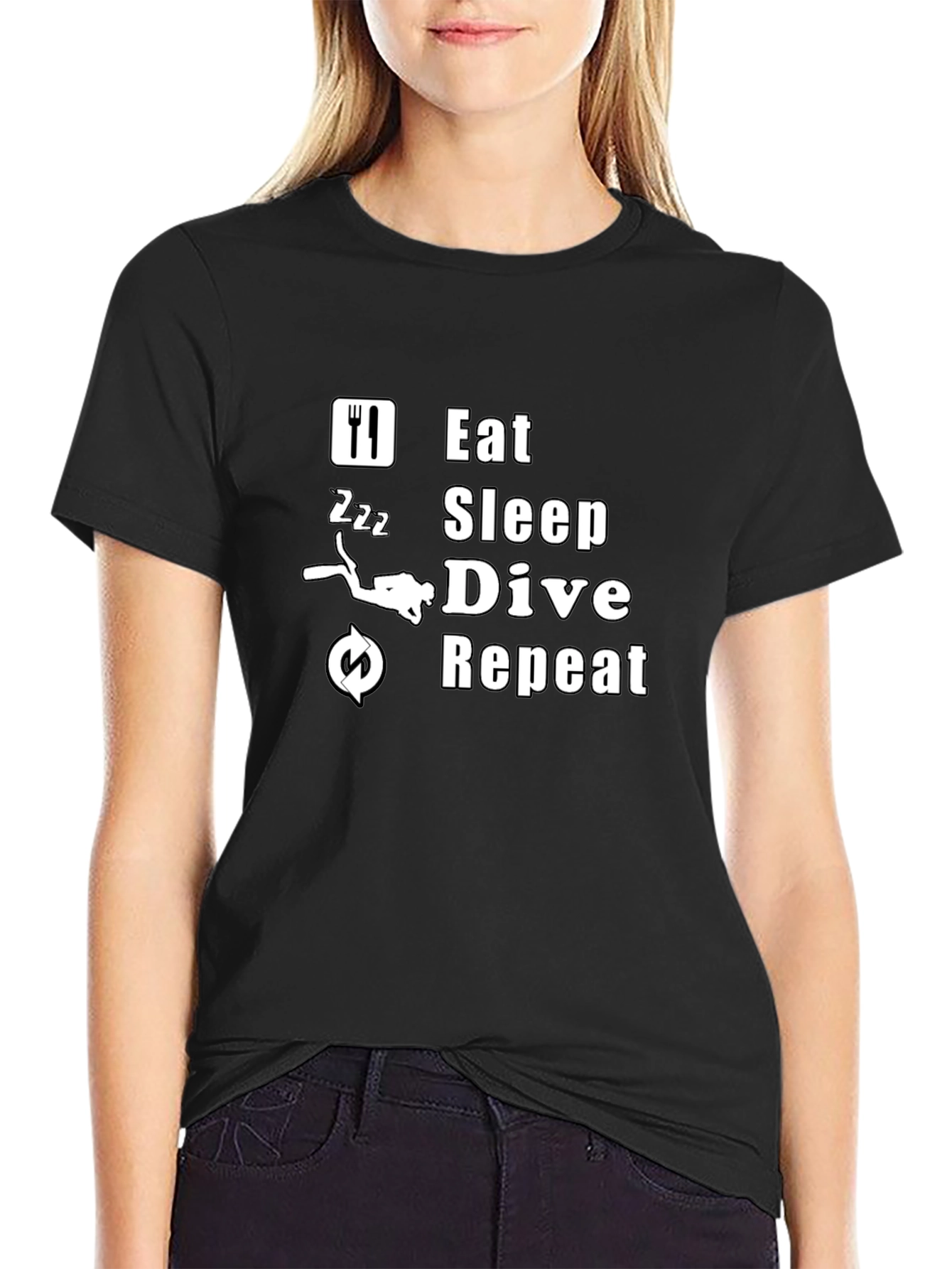 Eat Sleep Dive Repeat T-Shirt - Scuba Diving Tee