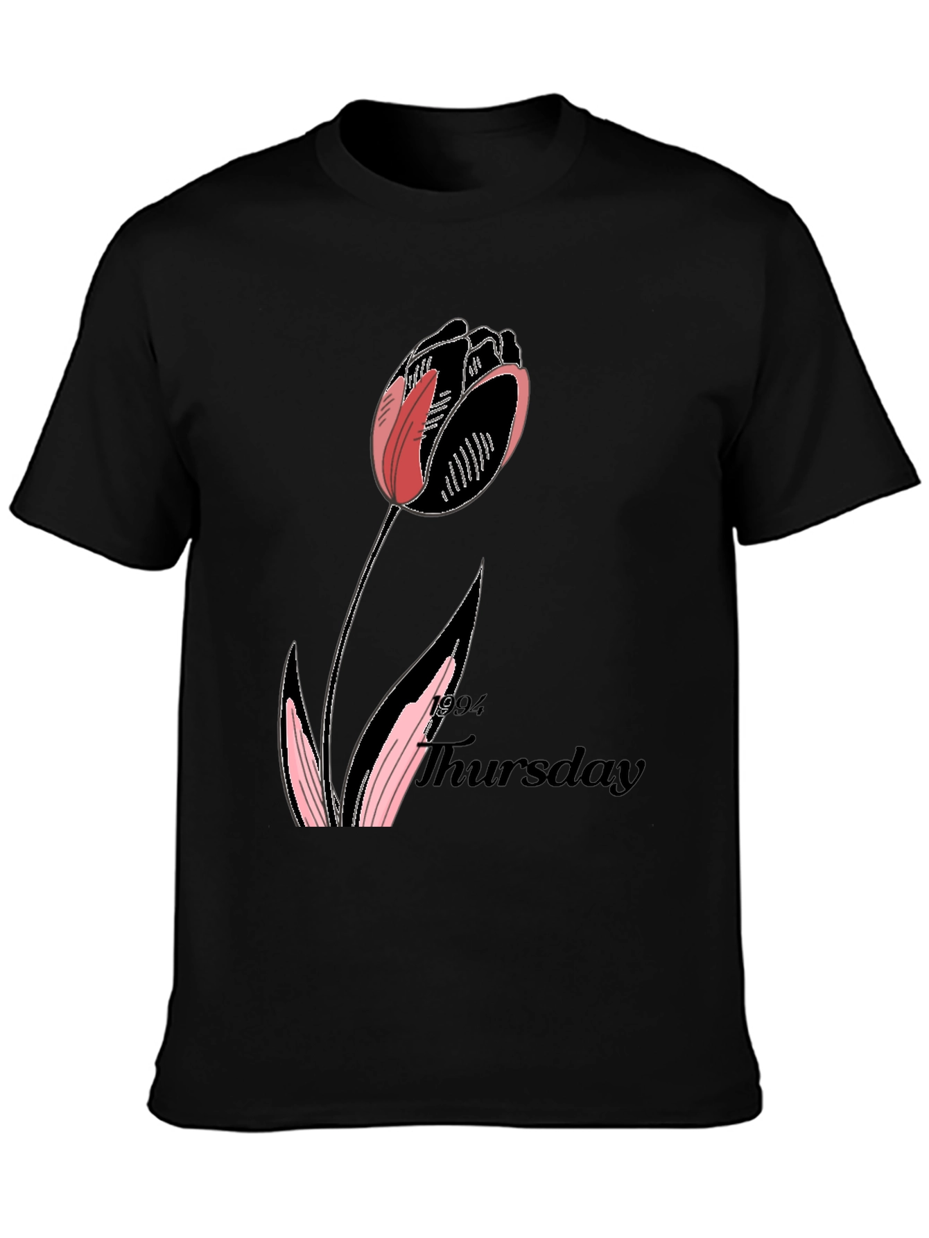 Tulip Thursday Black T-Shirt