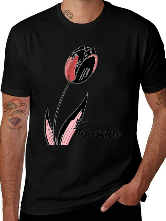 Tulip Thursday Black T-Shirt
