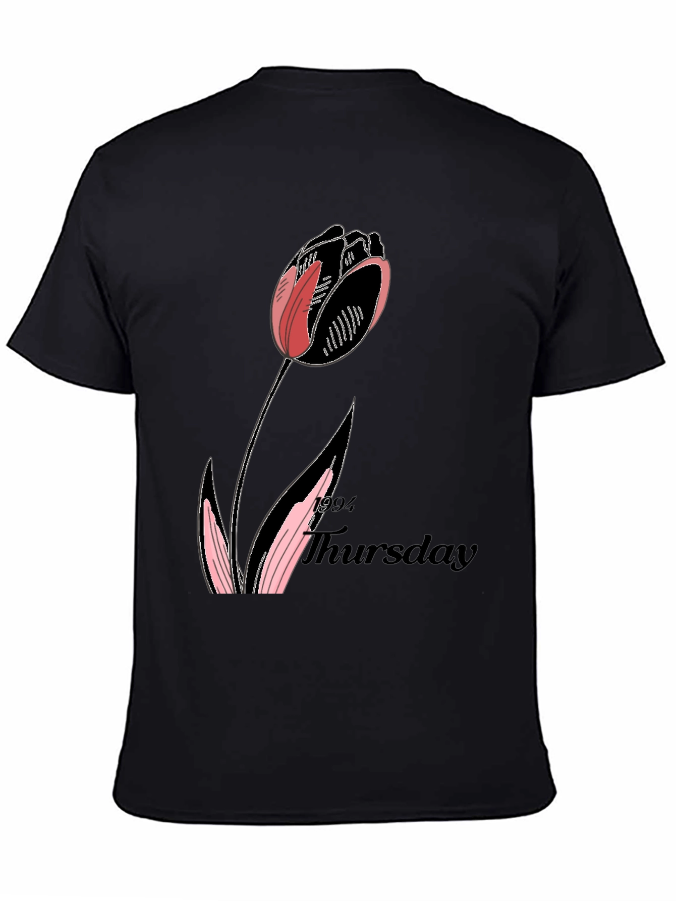 Tulip Thursday Black T-Shirt