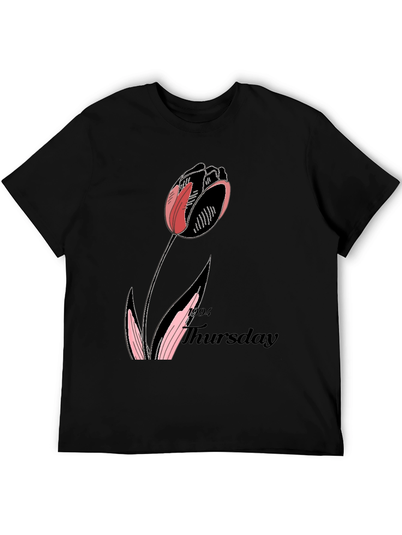 Tulip Thursday Black T-Shirt