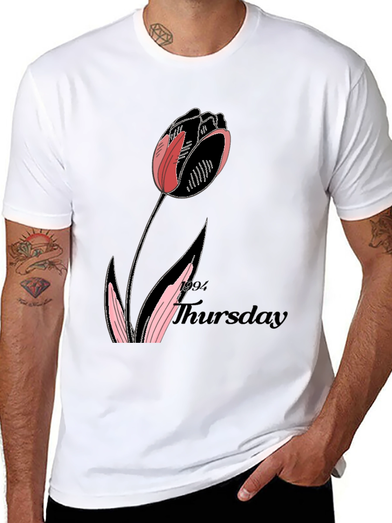 Tulip Thursday Black T-Shirt