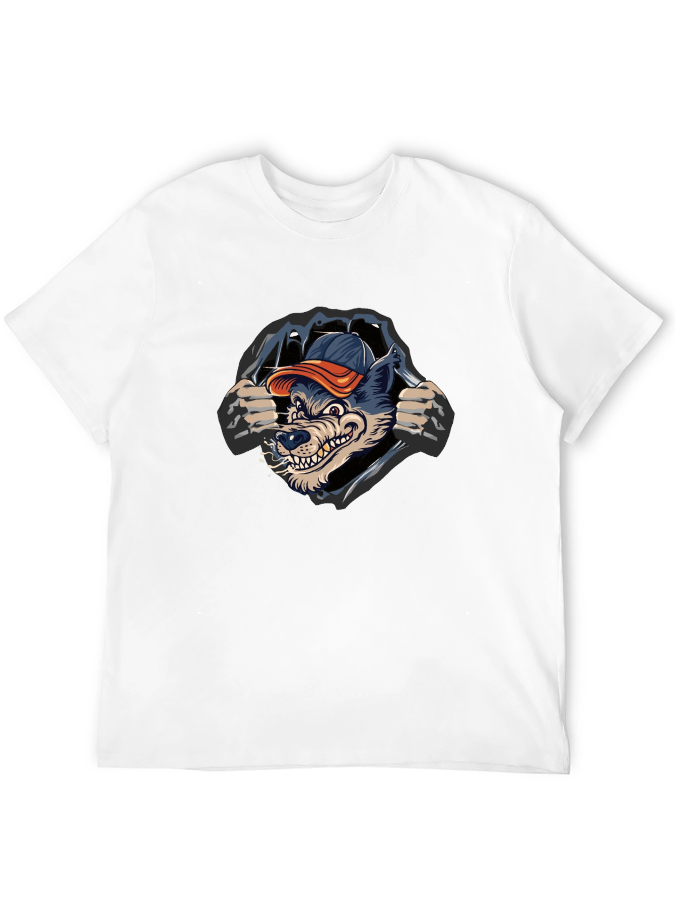 Cool Wolf Graphic Black T-Shirt