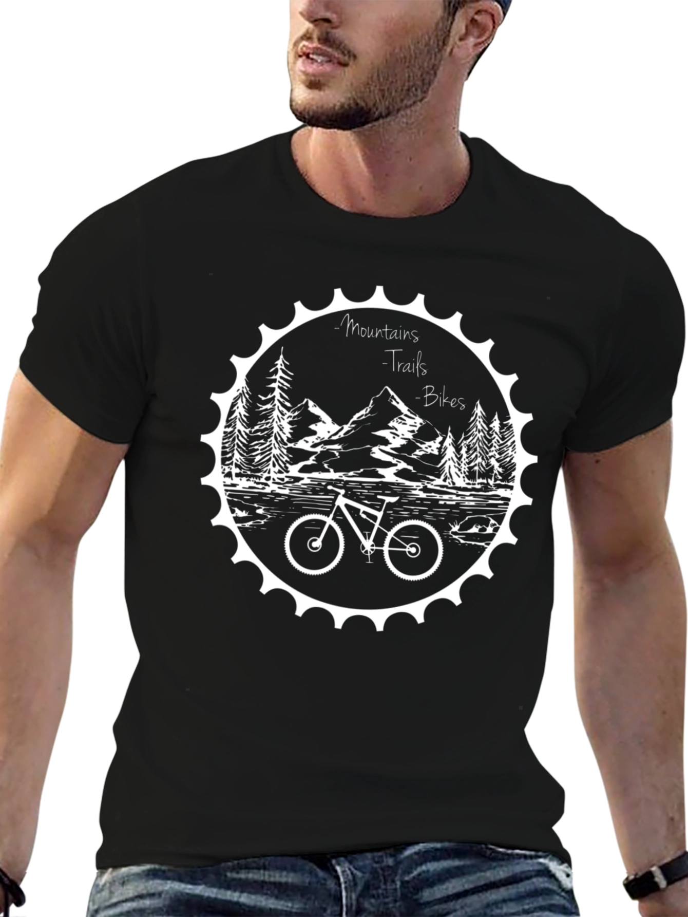 Mountains Trails Bikes Graphic Tee