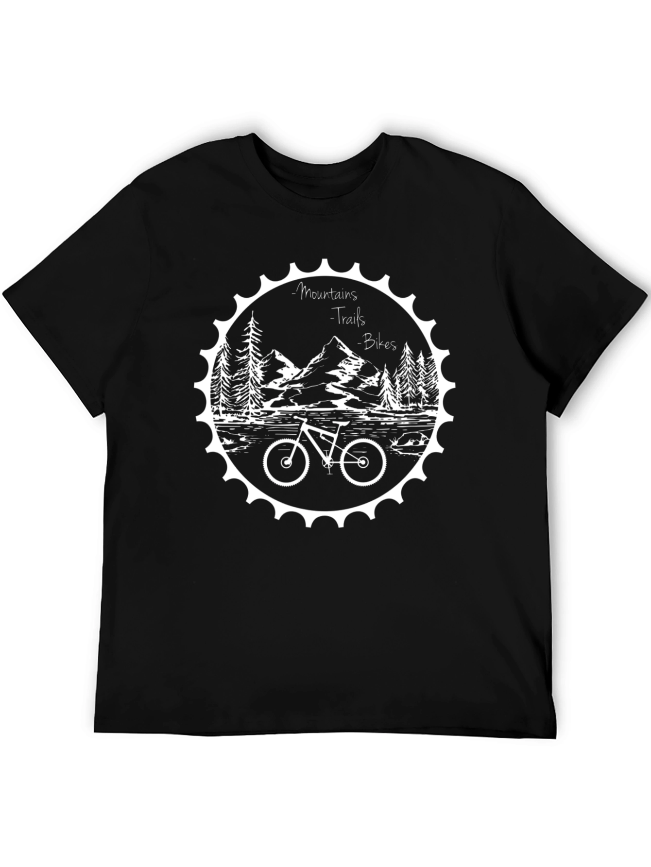 Mountains Trails Bikes Graphic Tee