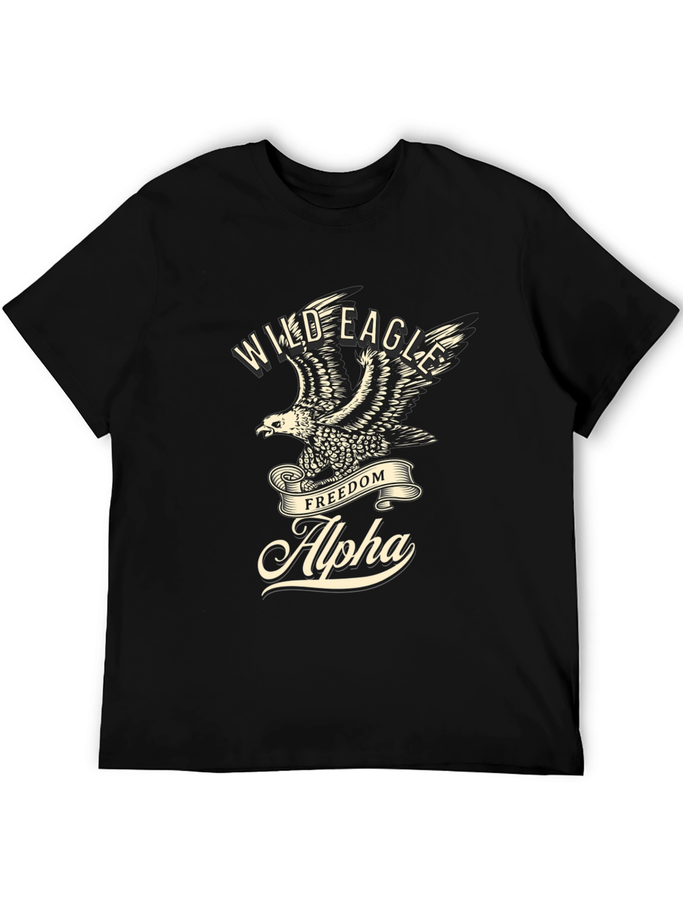 Wild Eagle Alpha Black Graphic Tee