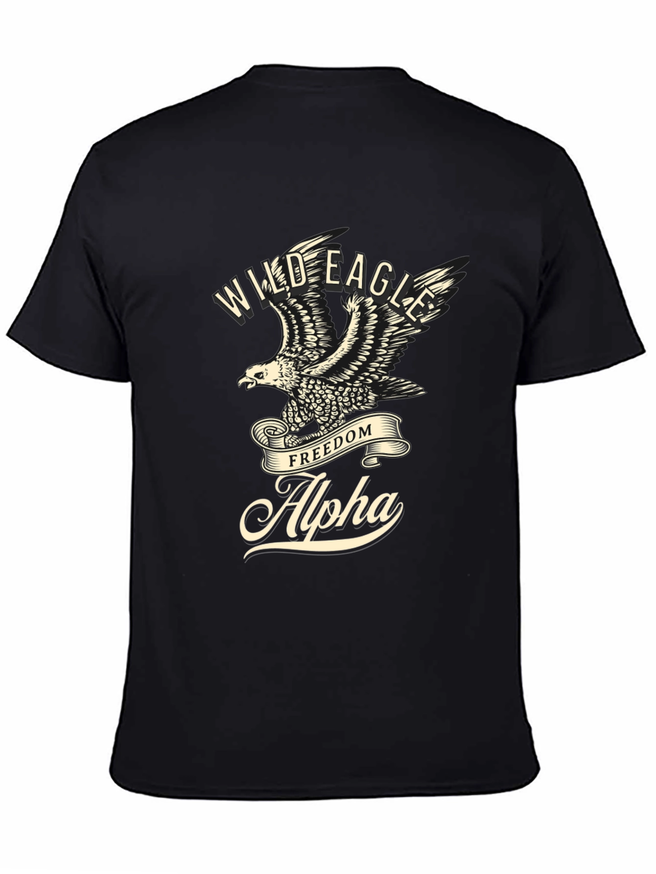 Wild Eagle Alpha Black Graphic Tee