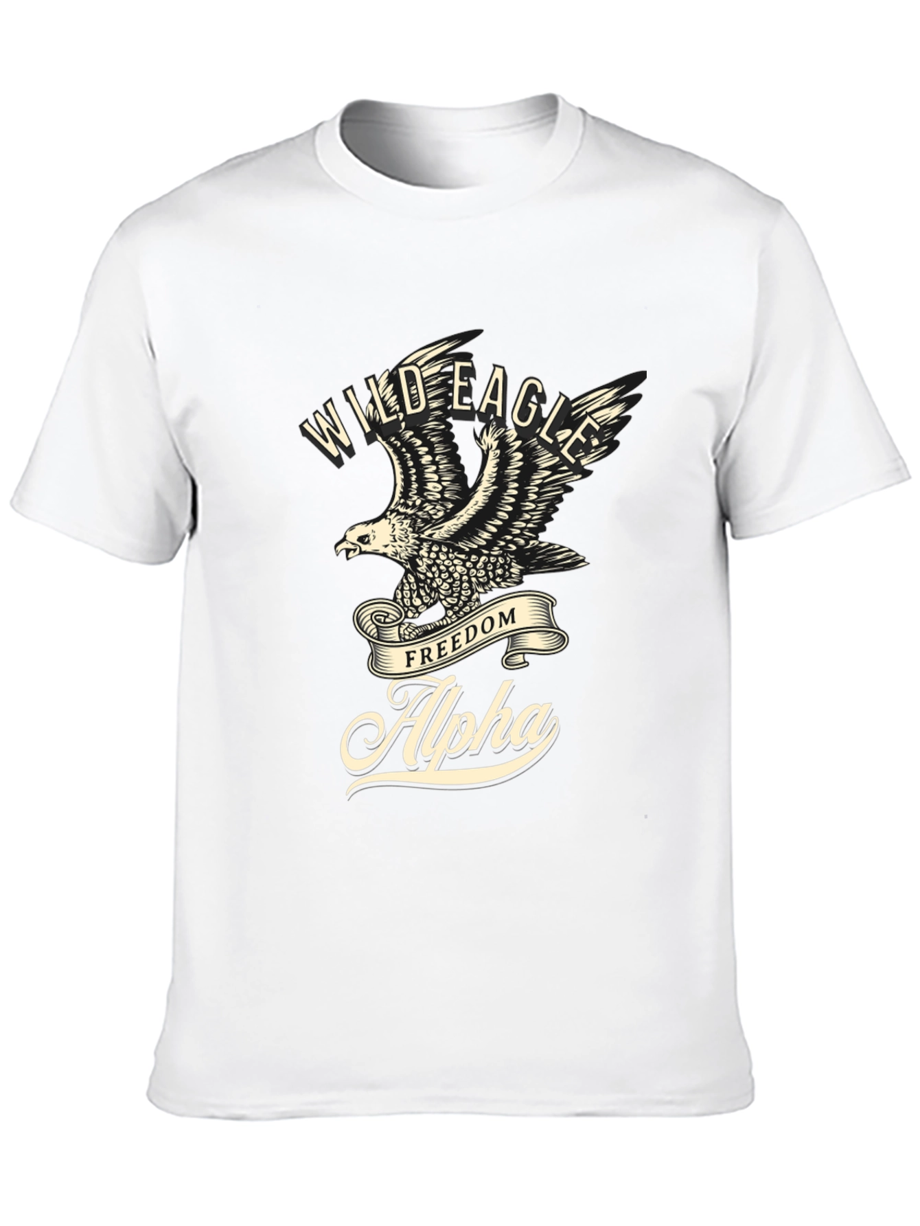 Wild Eagle Alpha Black Graphic Tee