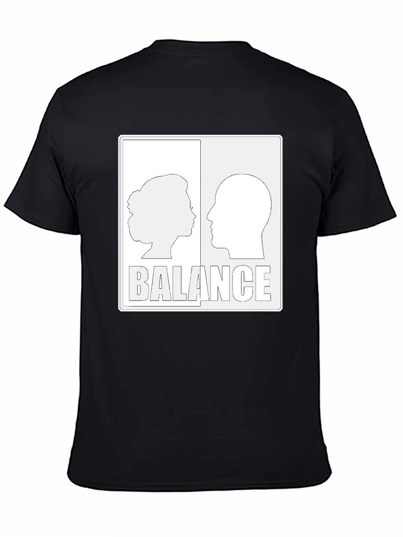 Balance Graphic Print Black T-Shirt