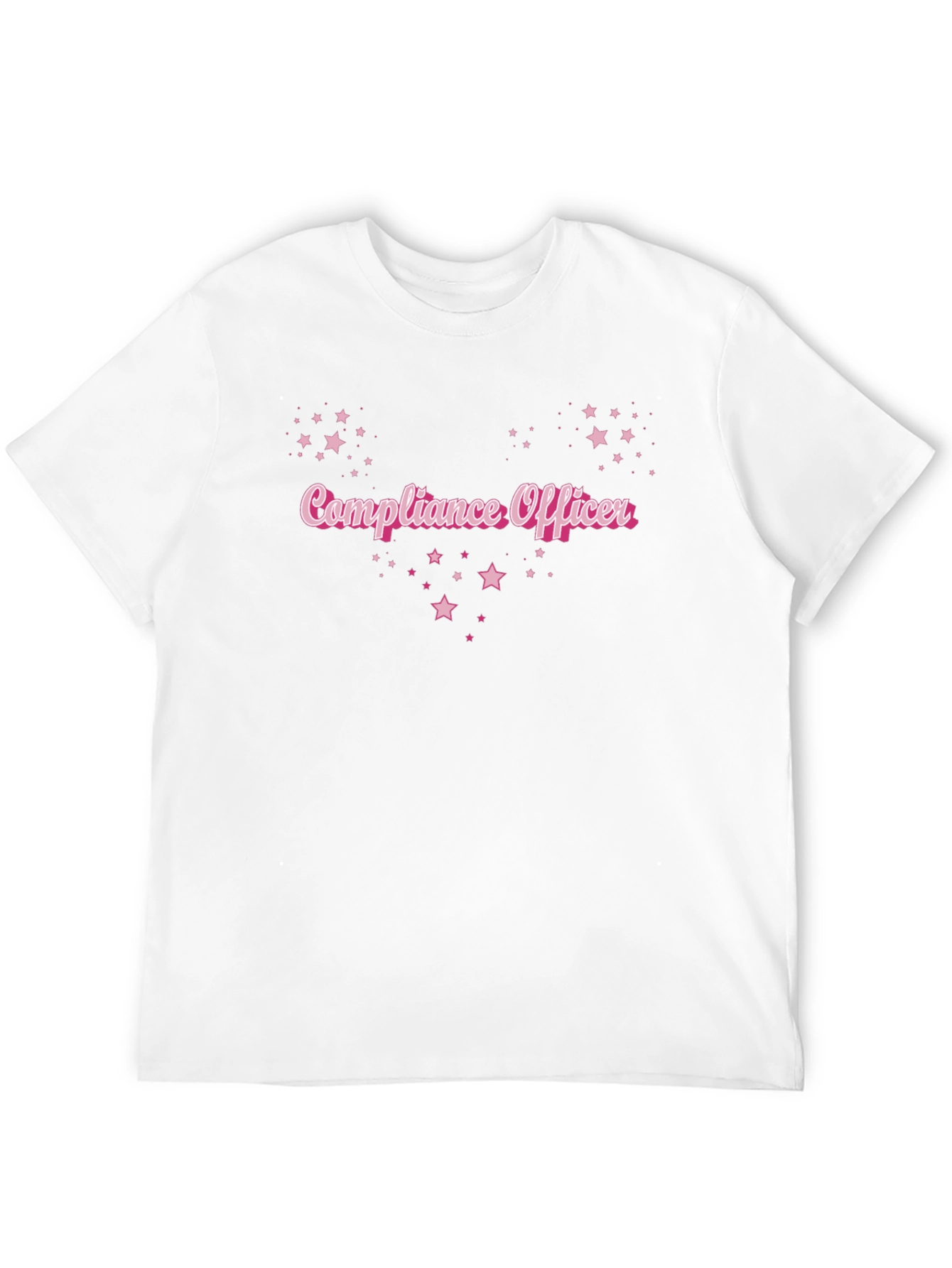 Compliance Officer Pink Star Black T-Shirt