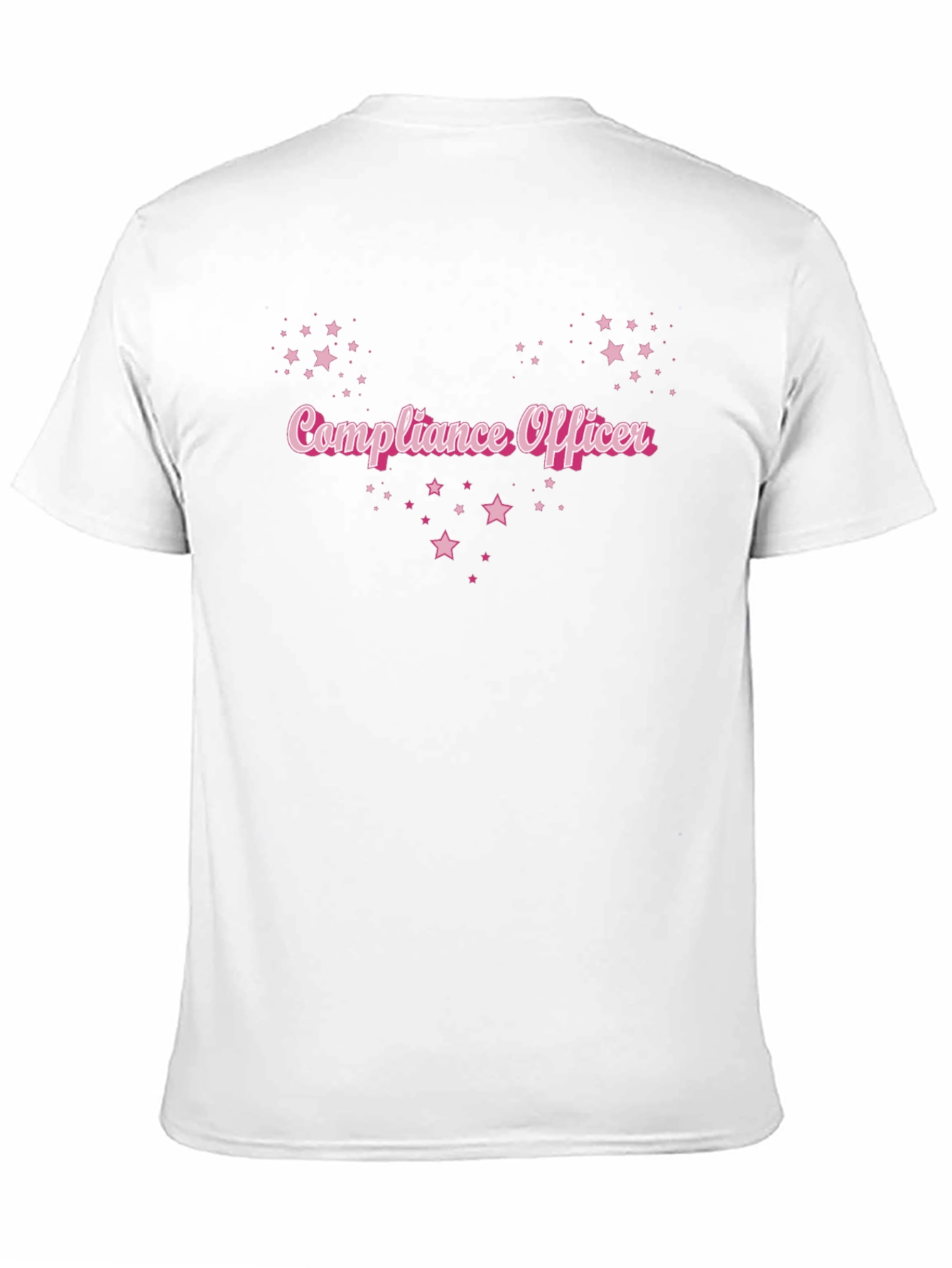 Compliance Officer Pink Star Black T-Shirt