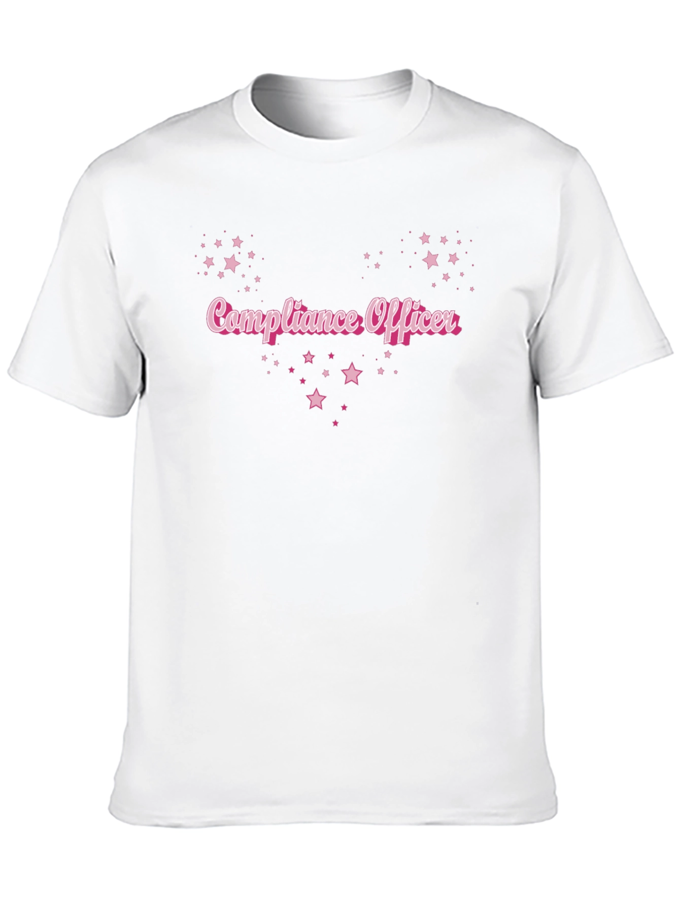 Compliance Officer Pink Star Black T-Shirt