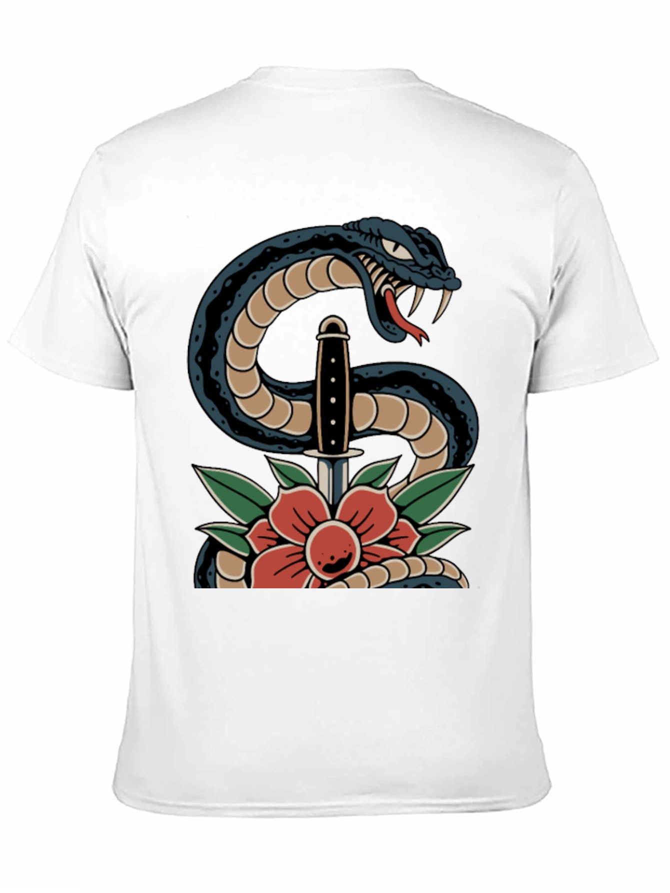 Snake & Dagger Graphic Tee - Black T-Shirt