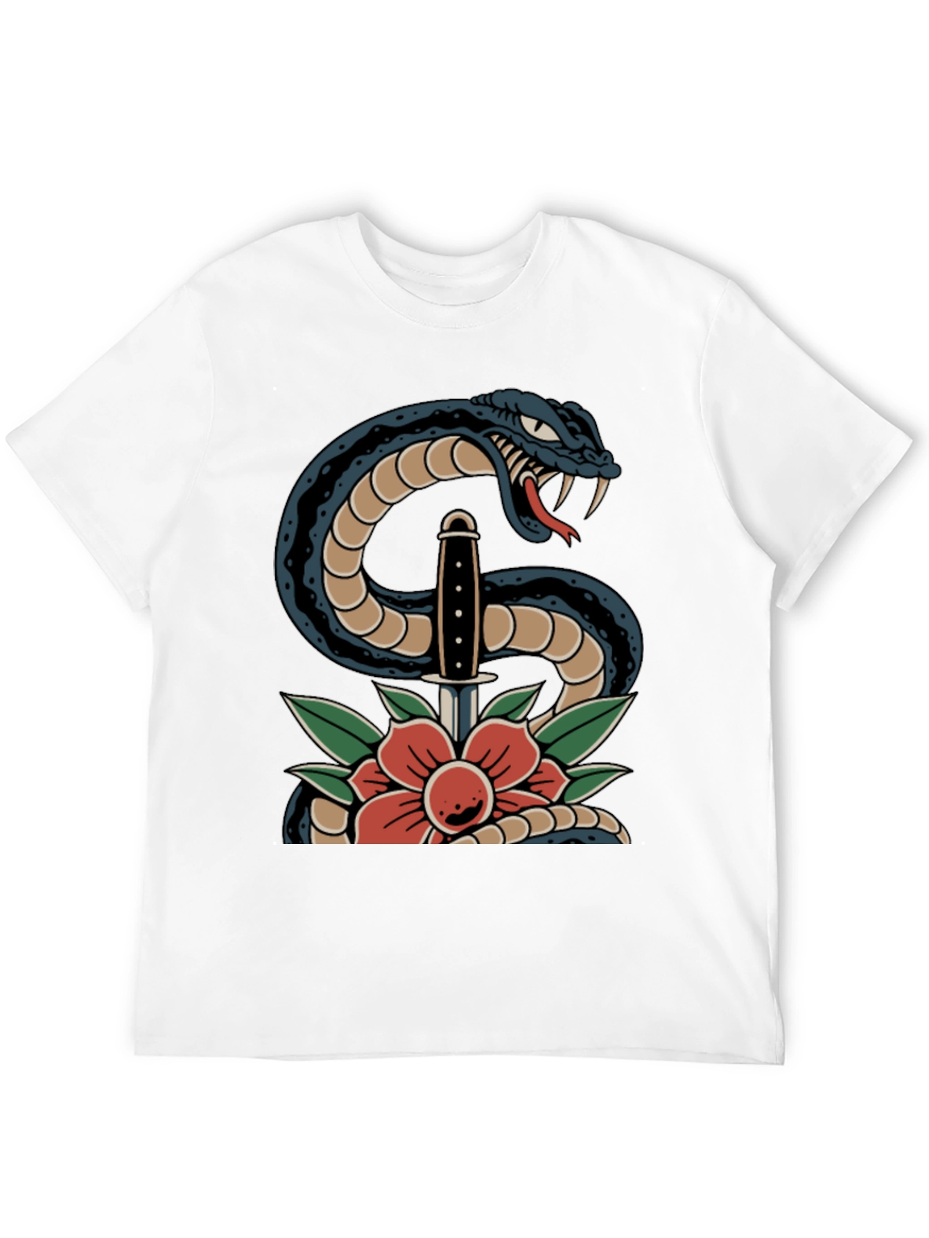 Snake & Dagger Graphic Tee - Black T-Shirt