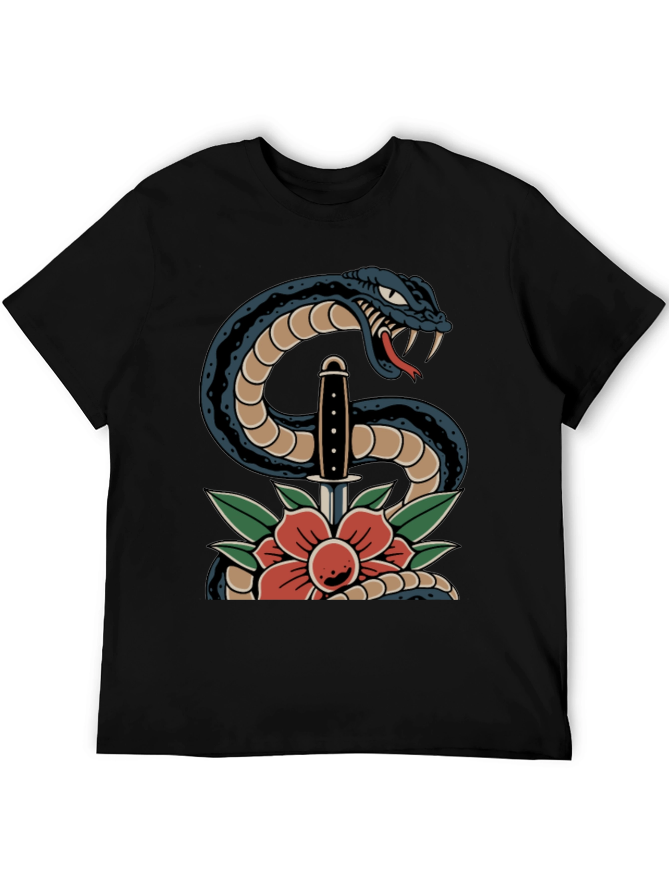 Snake & Dagger Graphic Tee - Black T-Shirt
