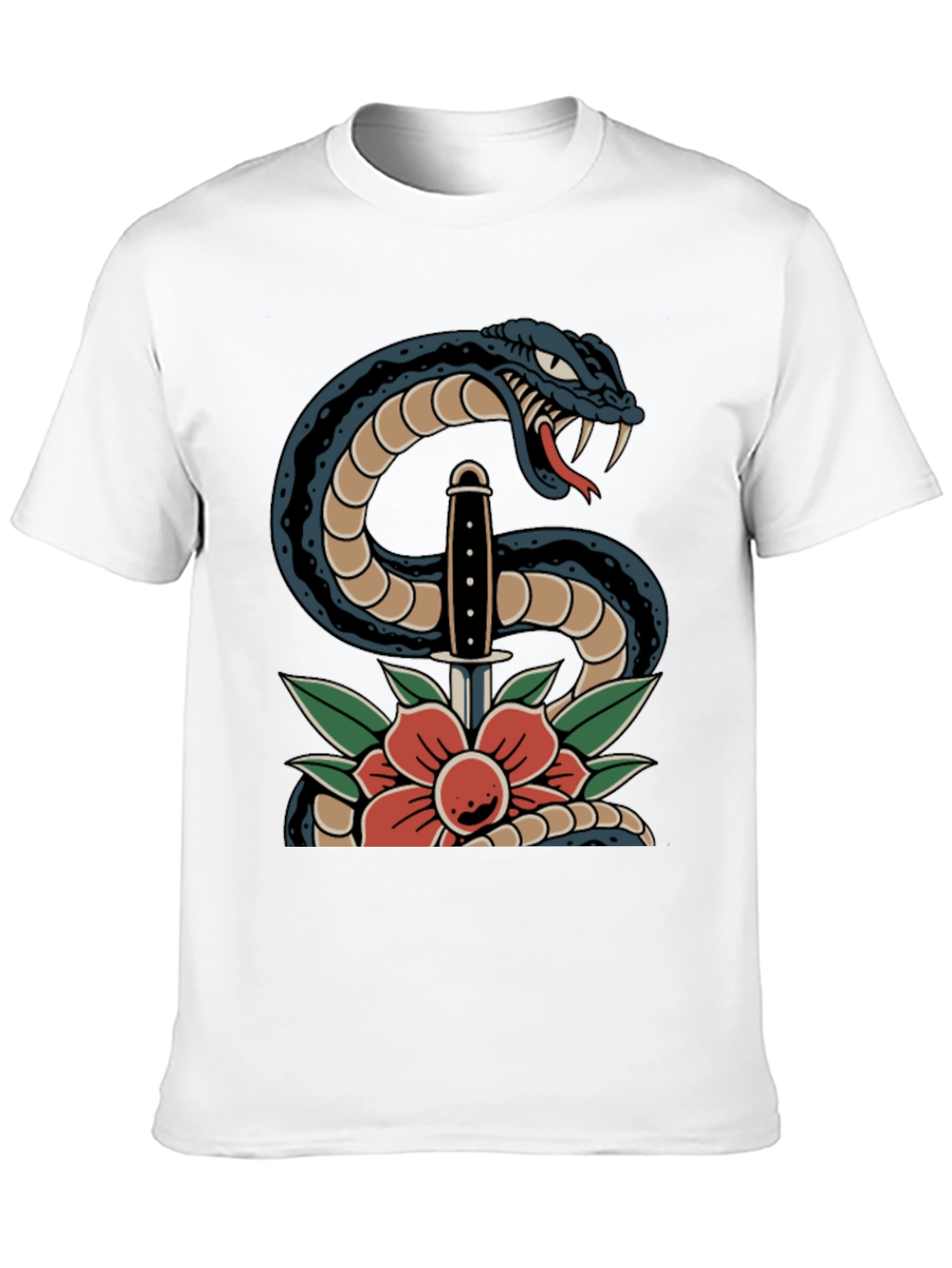 Snake & Dagger Graphic Tee - Black T-Shirt
