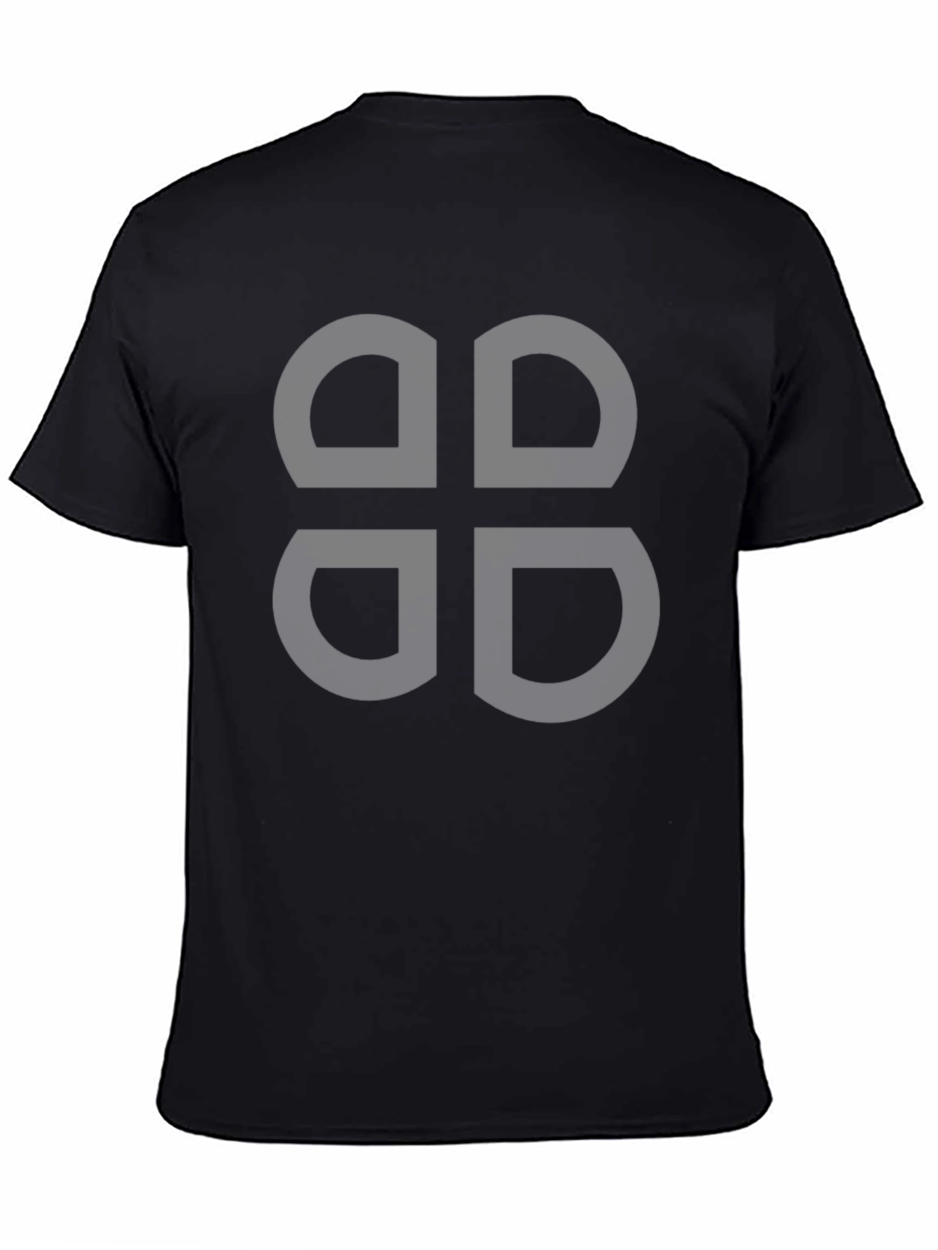 Abstract Symbol Graphic Tee - Mens Black Casual T-Shirt